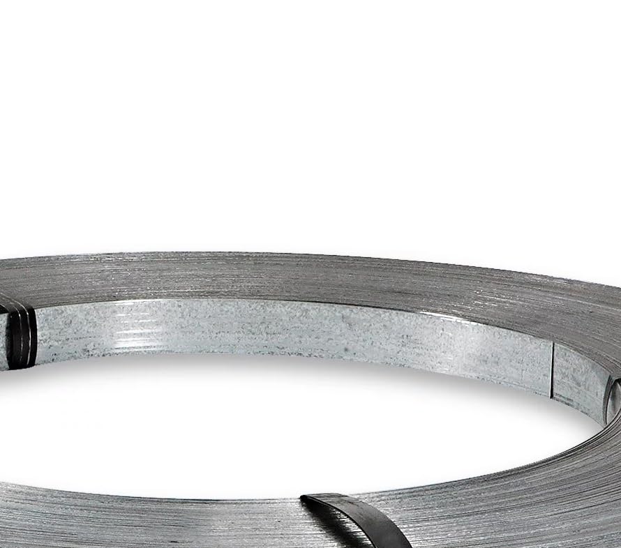 Premium 304 Stainless Steel Strapping Band Coil - Heavy Duty Metal Straps for Shipping, Packaging & Construction - Made in USA - Multiple Sizes Available - Ideal for Securing Pallets, Bundles & Industrial Loads