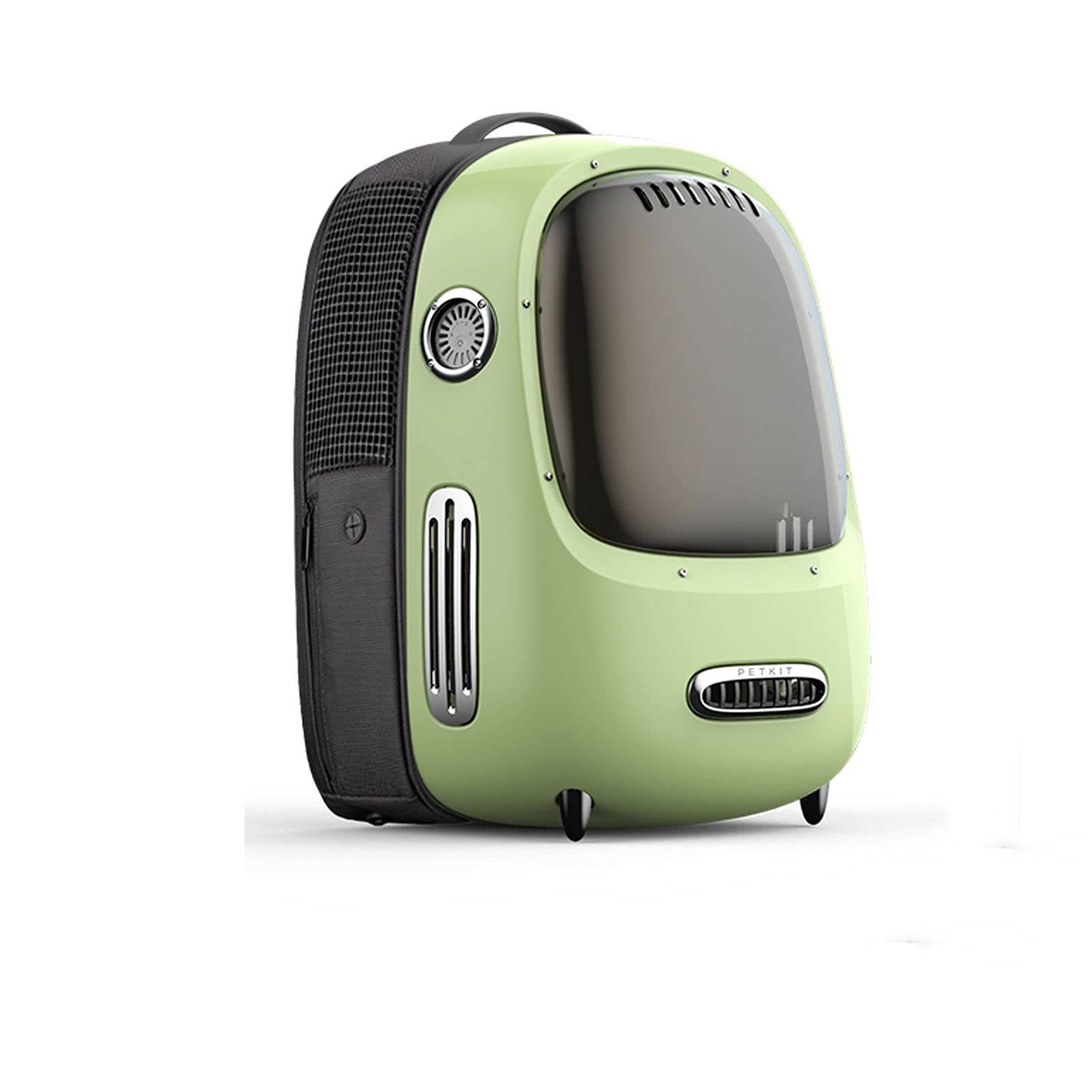 JKXWX Large Pet Carrier Backpack for Cats & Small Dogs Up to 8kg (18lbs) - Space Capsule Design Airline Approved Travel Bag for Fat Cats, Hiking & Outdoor Adventures (Green) - Perfect for Vet Visits, Air Travel & Daily Walks