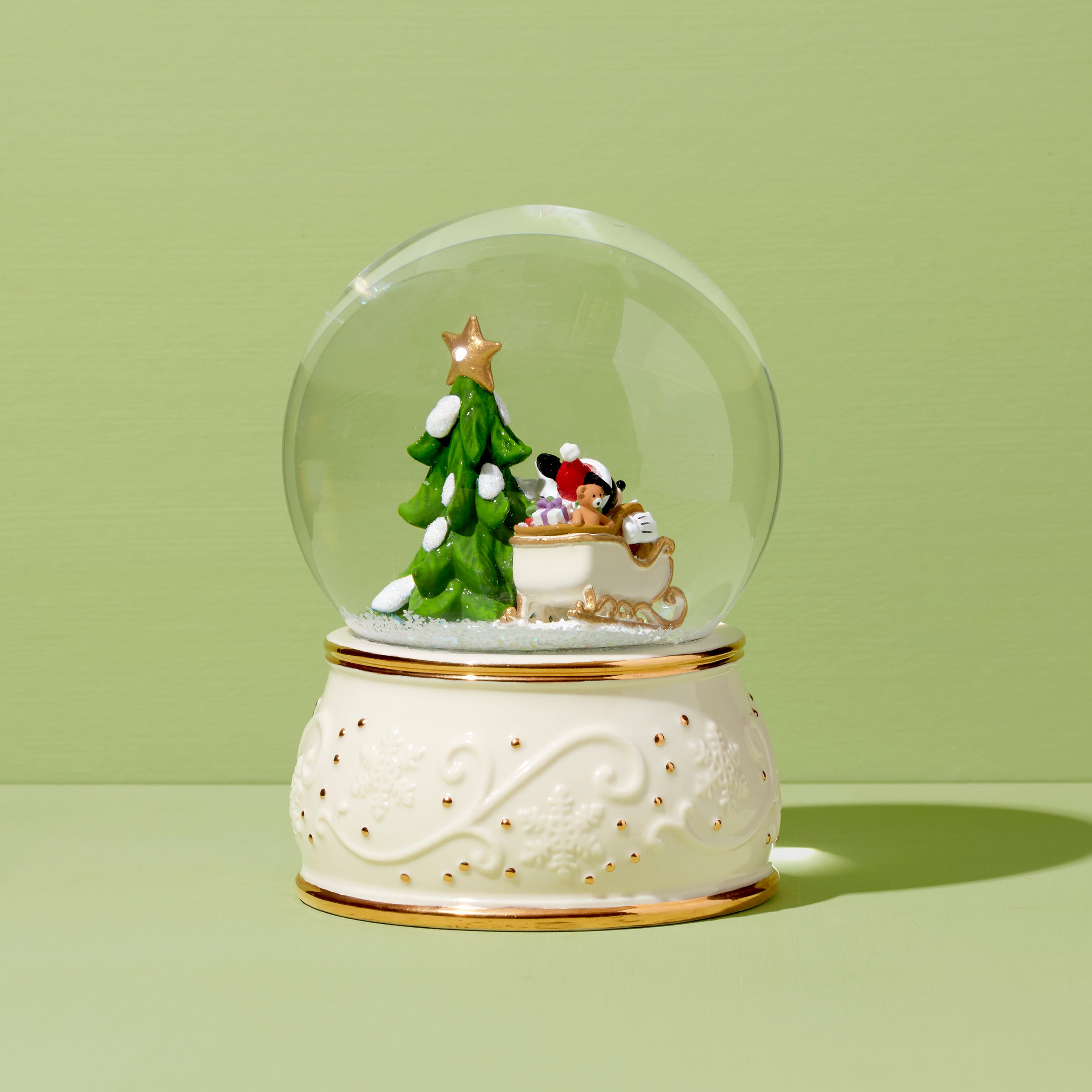 Disney Mickey Mouse Snow Globe with Music - Collectible Christmas Decoration for Home, Office & Gifts | Perfect for Holidays, Birthdays & Disney Fans