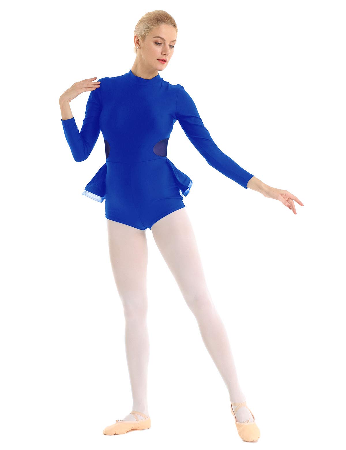 Women's Long Sleeve Leotard - Ballet Gymnastics Dancewear Bodysuit for Girls & Women - Perfect for Ballet Class, Gymnastics Practice & Dance Performances