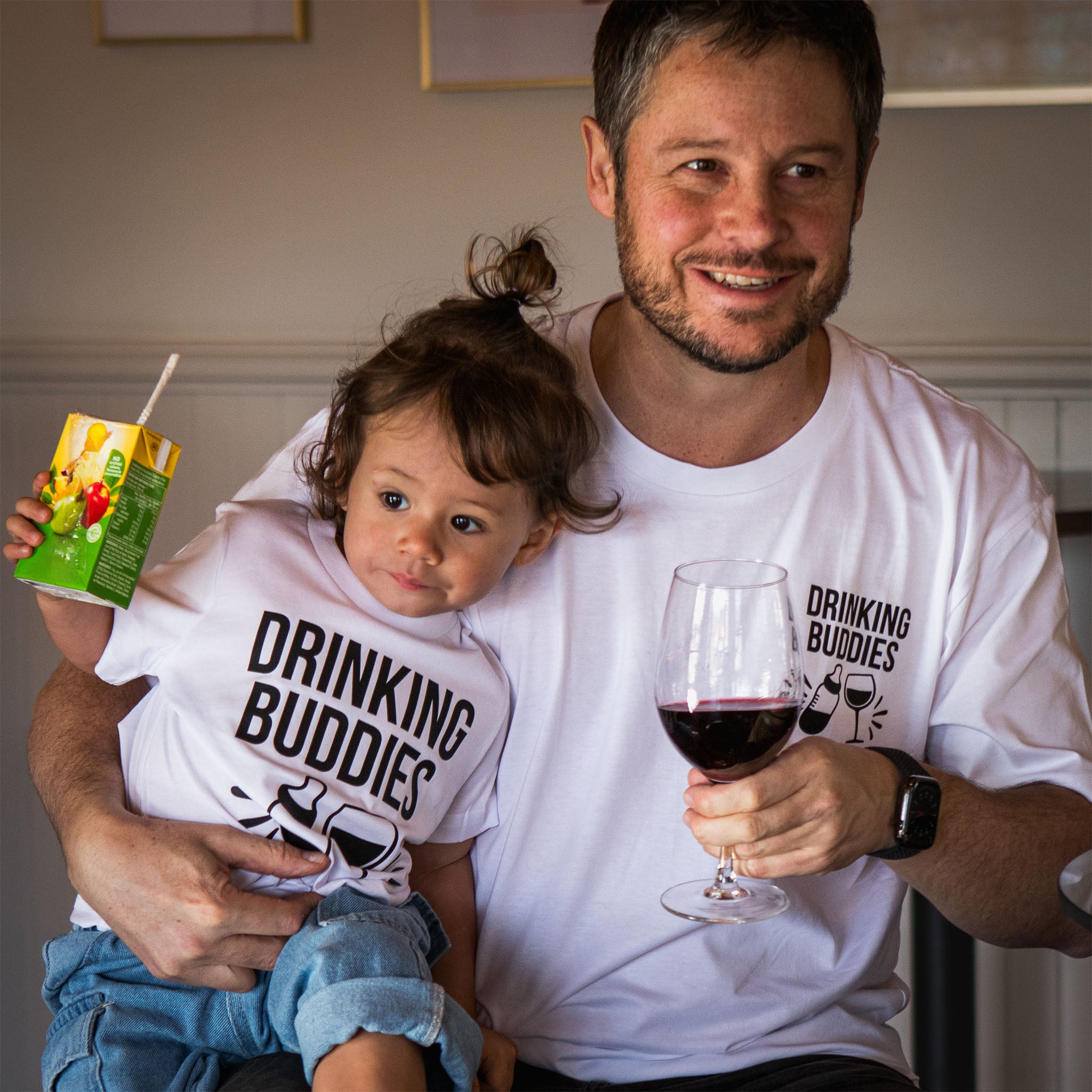 Drinking Buddies Wine Pocket Matching Outfit Set - Couple Wine Lover Gift for Date Night, Parties & Holidays (Multiple Colors Available)