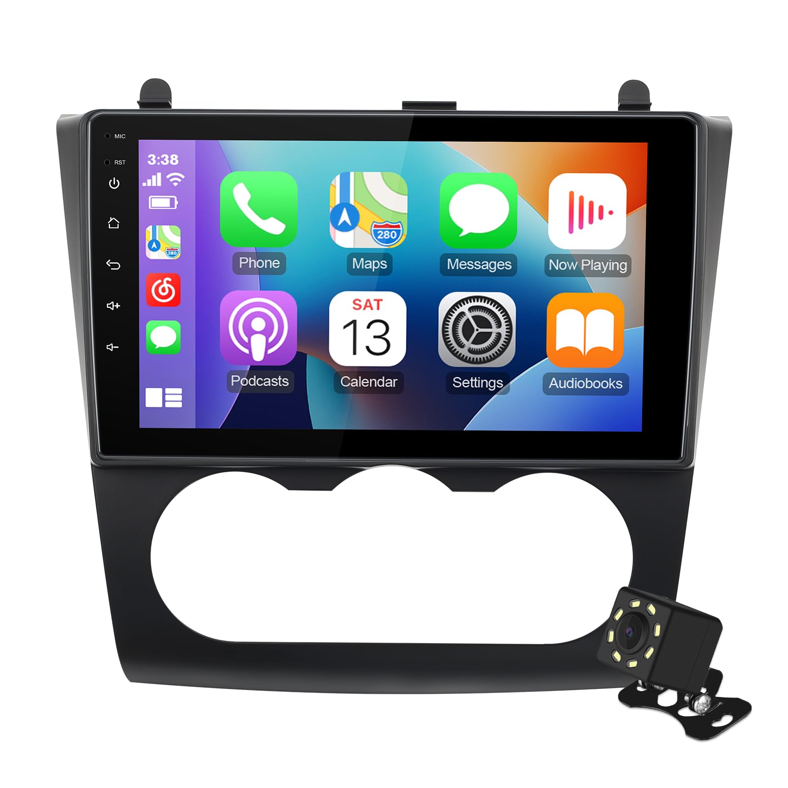 9-Inch IPS Touchscreen Android 10 Car Stereo for Nissan Altima 2008-2012 | Wireless CarPlay & Android Auto | 2+32GB | GPS, WiFi, Bluetooth, FM Radio | Backup Camera & Steering Wheel Control | Perfect for Commuting & Road Trips