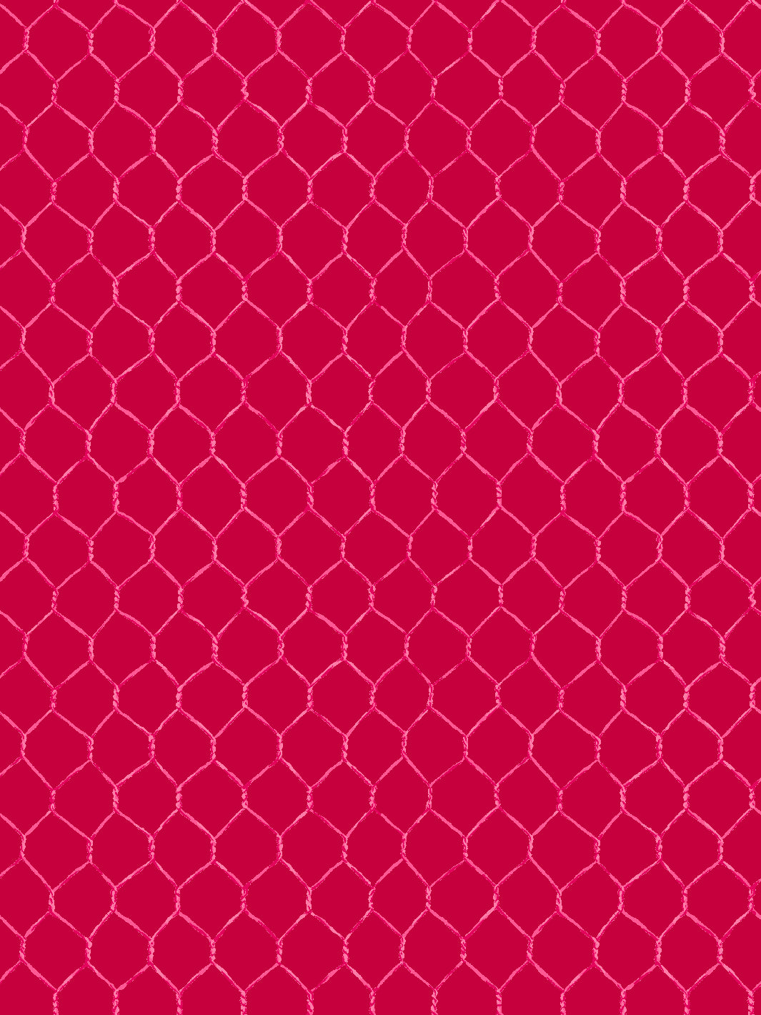 Evelyn's Chicken Wire Wallpaper by Sarah Jessica Parker | Pink Geranium Floral Design | Perfect for Farmhouse, Bedroom & Nursery Decor