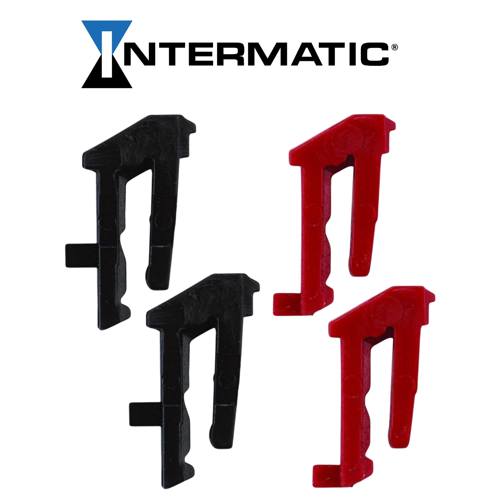 Intermatic Cycle Timer Plastic Tripper Pins - 2 Red & 2 Black - Perfect for Sprinkler Systems & Pool Pumps