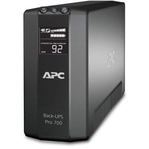 APC BR700G Back UPS Pro 700VA/420W Uninterruptible Power Supply - 6 NEMA 5-15R Outlets with AVR & LCD Display - User Replaceable Battery for Home Office & Electronics Protection (120V Tower UPS)