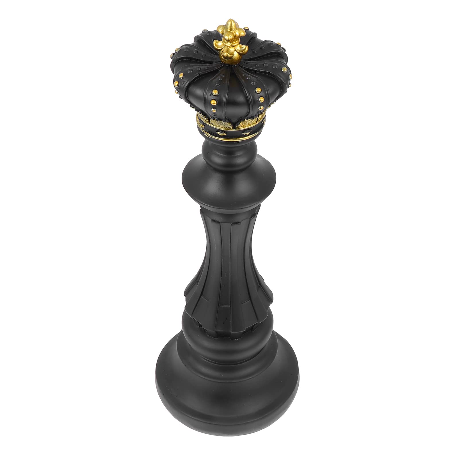 BESPORTBLE Black Resin Chess King Decor - Elegant Office, Hotel & Home Desktop Ornament for Chess Lovers | Perfect for Game Rooms, Office Desks & Luxury Home Decor