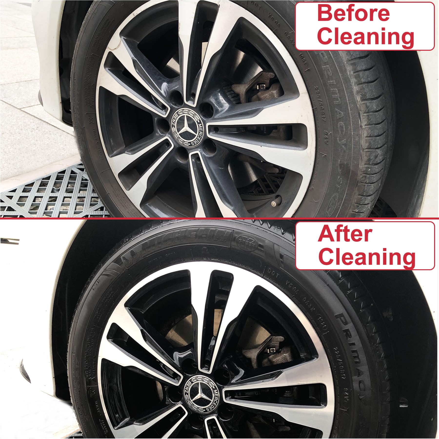 9Pcs Wheel & Tire Brush Set - Soft, Bendable & Sturdy Car Cleaning Brushes for Wheels, Rims, Spokes, Fenders & Engines - Perfect for Auto Detailing & Deep Cleaning