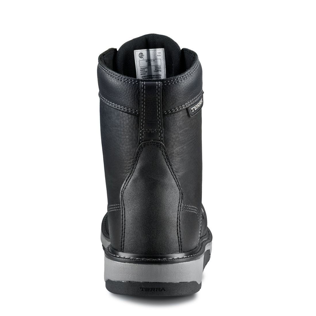 Terra Ironstone Men's 8 Waterproof Composite Toe Work Boots - Safety Shoes for Construction, Hiking & Outdoor Work (Black) - Durable & Comfortable Steel Toe Boots for Industrial Jobs
