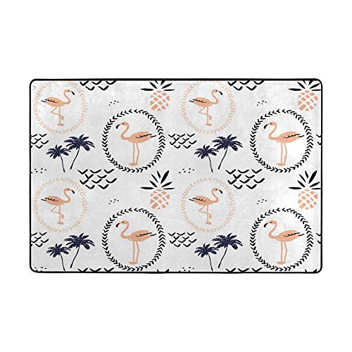 Flamingo Frame With Pineapple Palm Trees