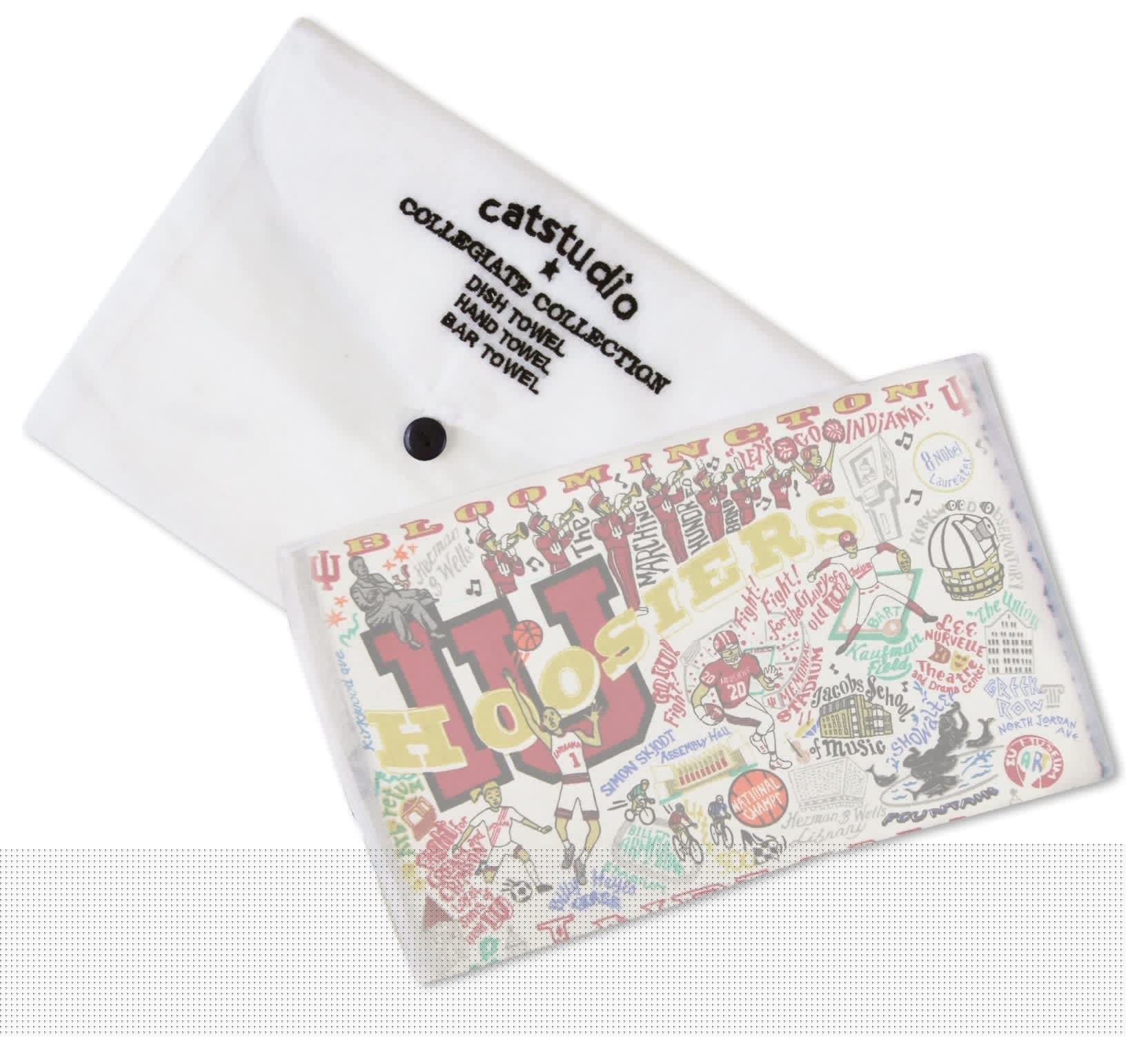 Catstudio Indiana University Hoosiers Collegiate Kitchen Dish Towel - Absorbent Cotton Hand Towel for IU Fans, Graduation Gifts, Game Day Decor & Alumni Pride - Perfect for Dorm, Kitchen & Tailgating