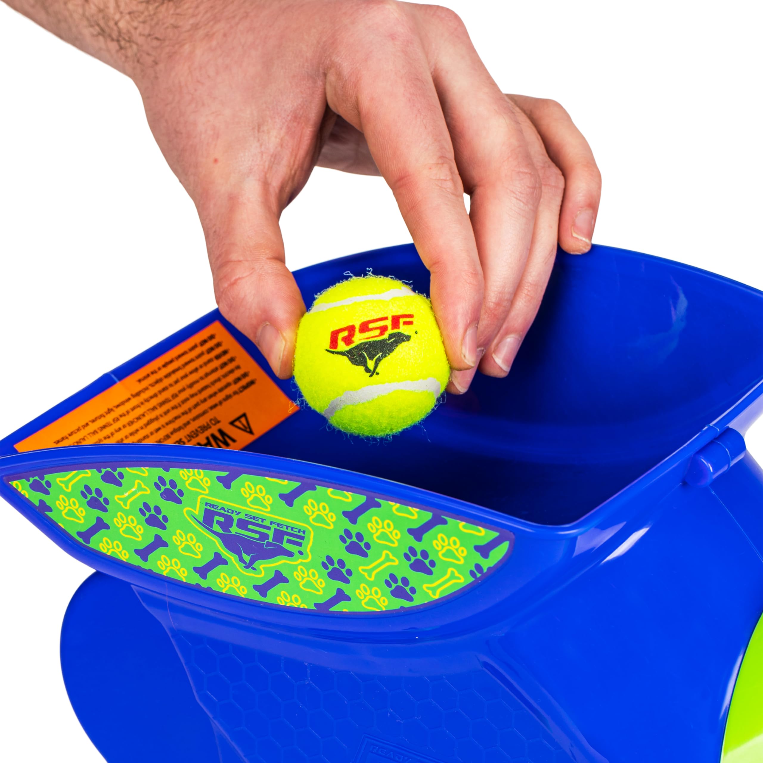 Franklin Pet Supply Co. Automatic Tennis Ball Launcher for Dogs - Mini Electronic Ball Thrower Toy for Fetch Training & Playtime - Launches Balls up to 40 Feet - Interactive Dog Exercise Toy for Backyard, Park & Indoor Play