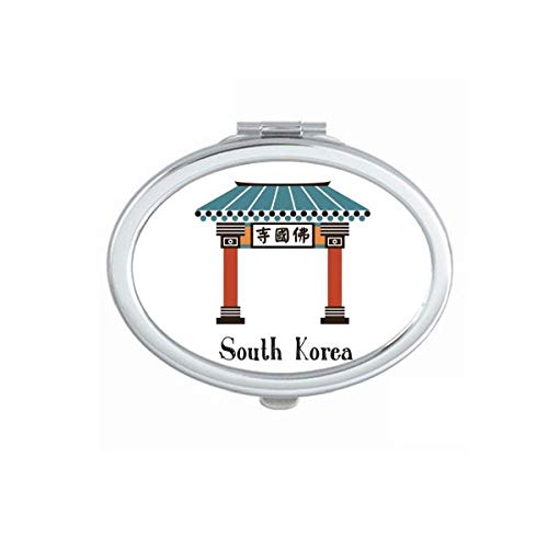 DIYthinker South Korea Landmarks Bulguksa Mirror - Portable Foldable Double-Sided Makeup Mirror for Travel & Home Use