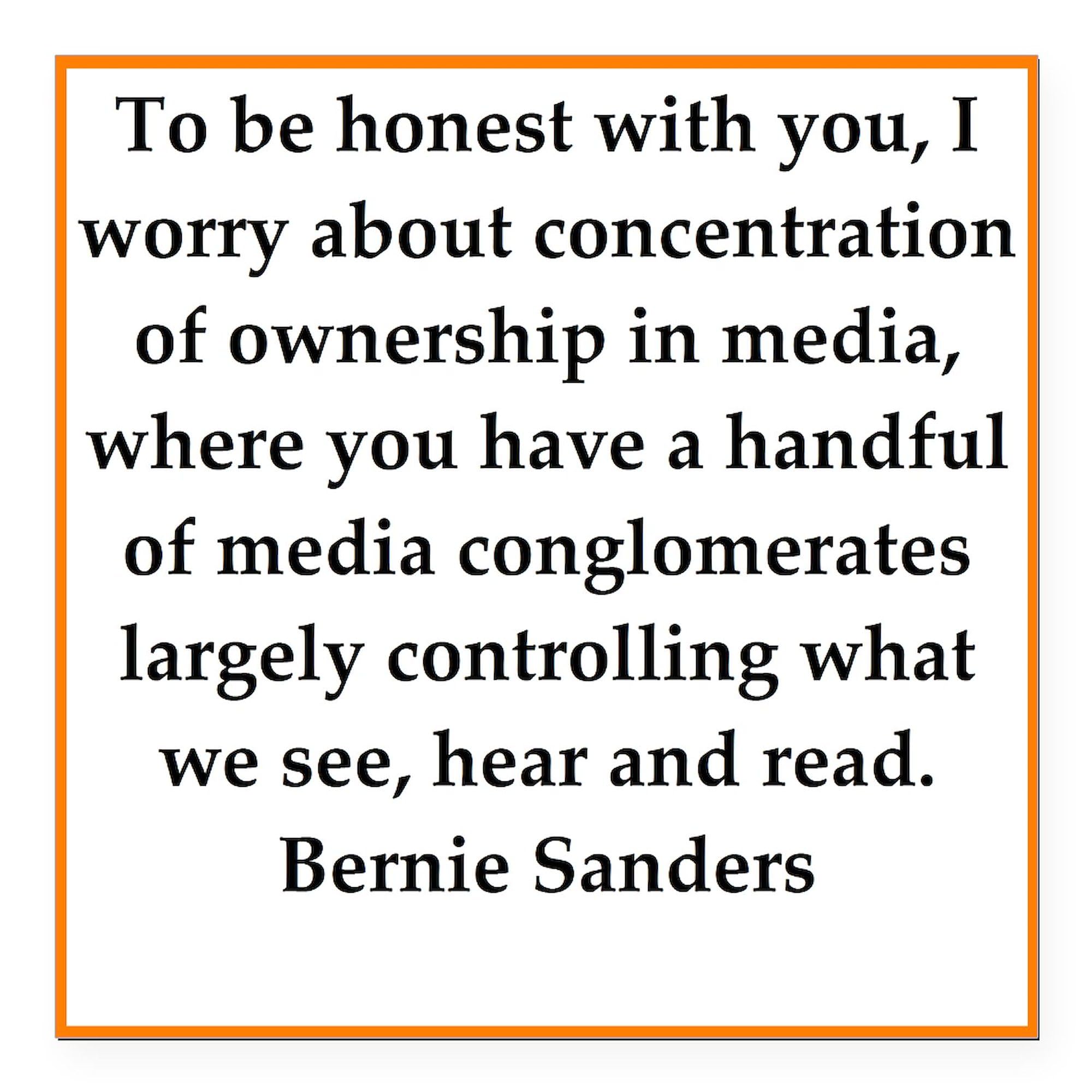 Bernie Sanders Quote 3x3 Inch Square Car Magnet - Funny Political Bumper Sticker for Cars, Trucks & Metal Surfaces - Great for Campaigns, Rallies & Showing Support