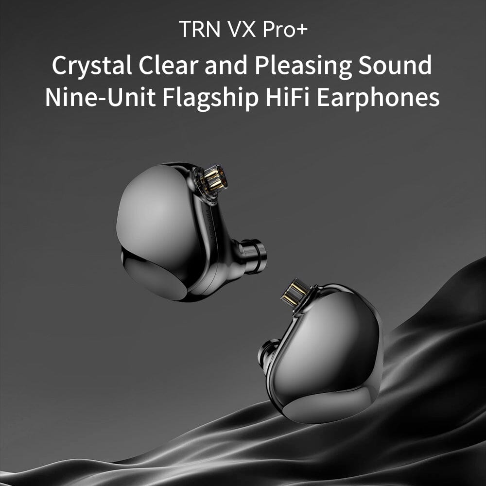 TRN VX Pro+ Hybrid In-Ear Earphones with 1 Dynamic Driver + 8 Balanced Armatures - HiFi Sound for Music, Gaming & Audiophiles