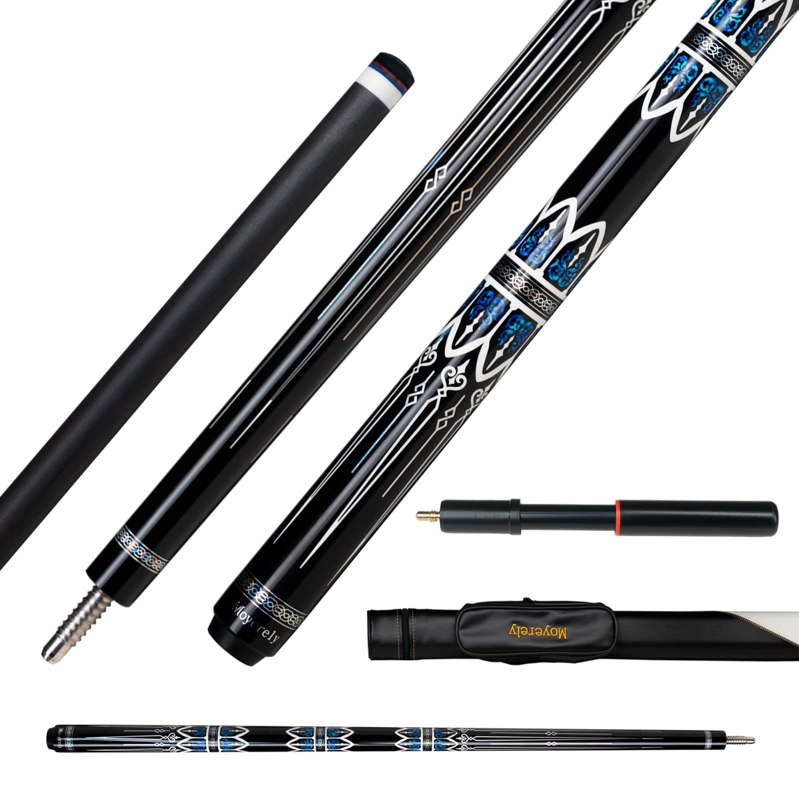 Premium Carbon Fiber Pool Cue Stick - 11.8mm/12.5mm Low Deflection Professional Billiard Cue with Carrying Case | Perfect for Tournament Play & Home Pool Tables