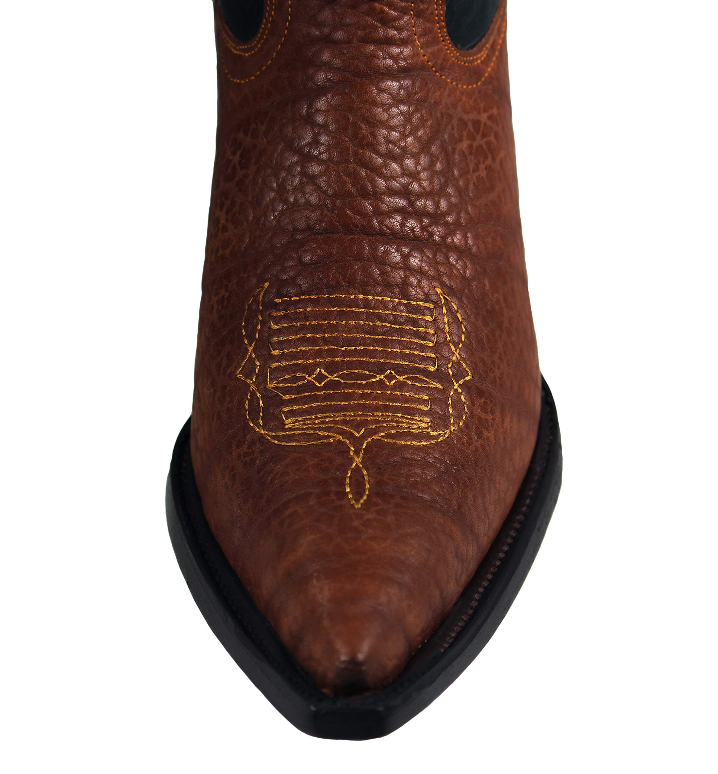 Men's Genuine Leather Cowboy Boots - El General Honey Brown for Western Riding & Country Style Fashion