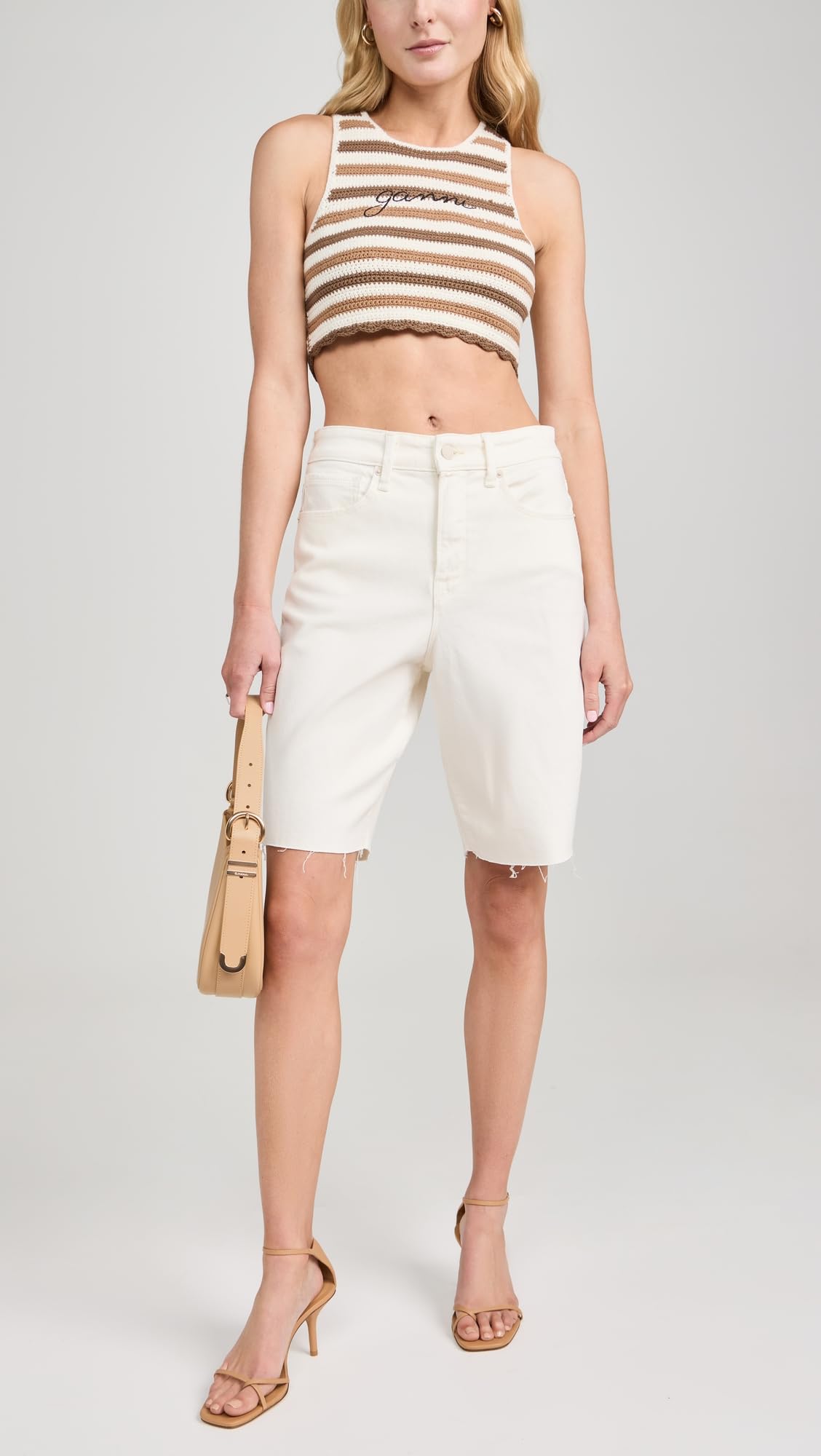 Good American Women's Good 90's Bermuda Shorts - High Waisted Denim Shorts for Summer | Casual Wear, Beach Outfits & Street Style Fashion