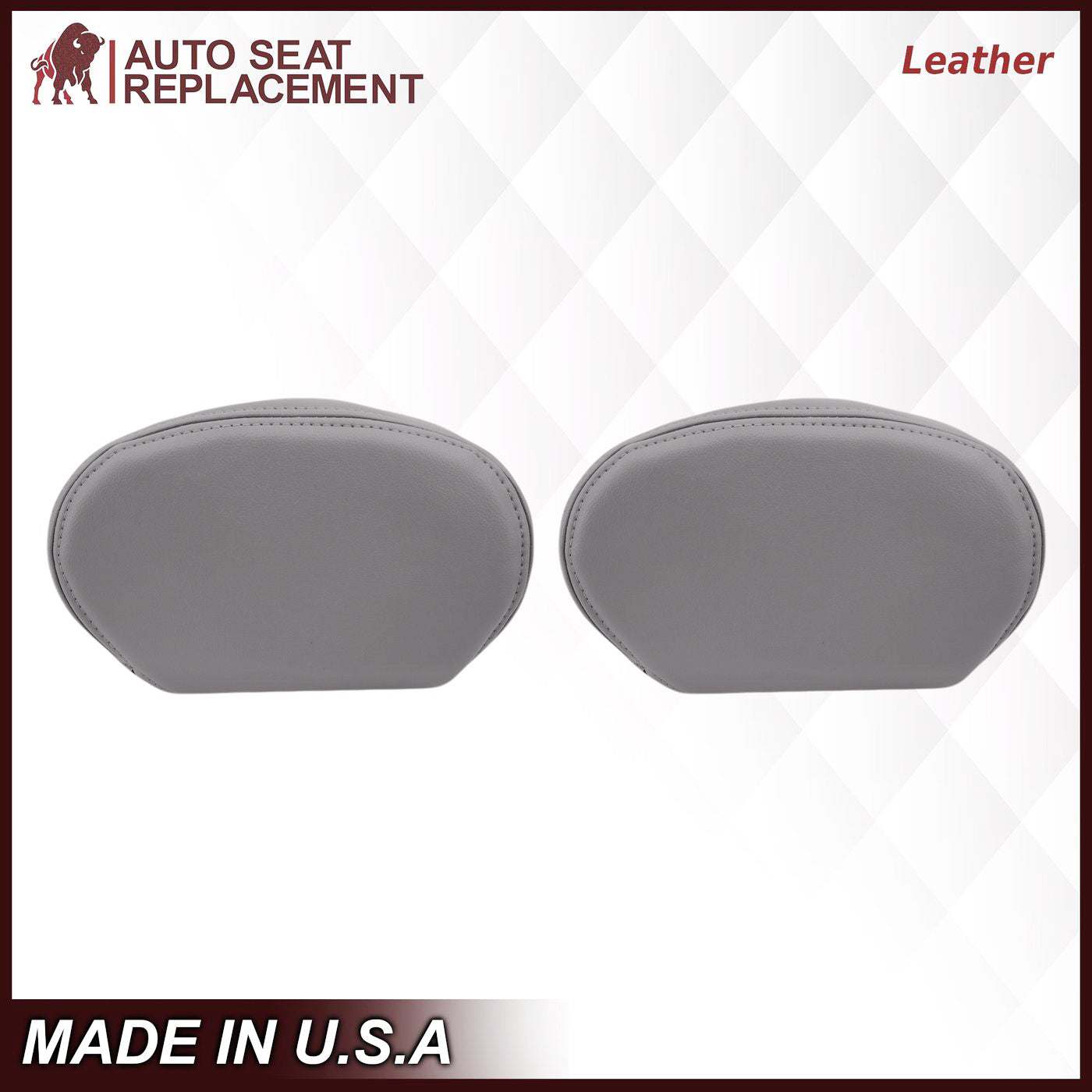 1999-2004 Ford Mustang GT Convertible Perforated Seat Covers - Medium Graphite Gray | Custom Fit Leather Replacement | Perfect for Road Trips & Car Shows
