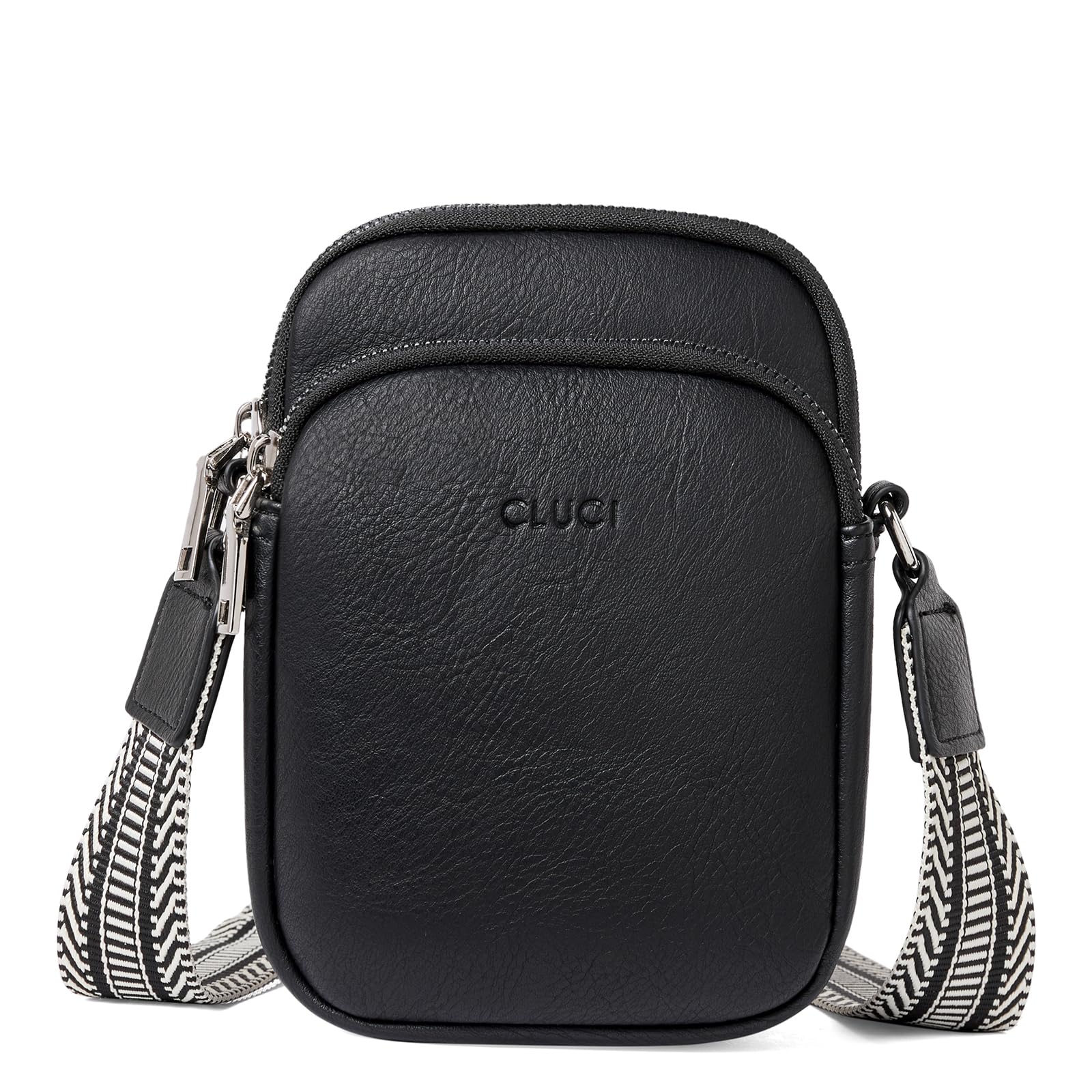 CLUCI Genuine Leather Small Crossbody Bag for Women - Stylish Shoulder Purse with Phone Pocket - Perfect for Travel, Shopping & Everyday Use