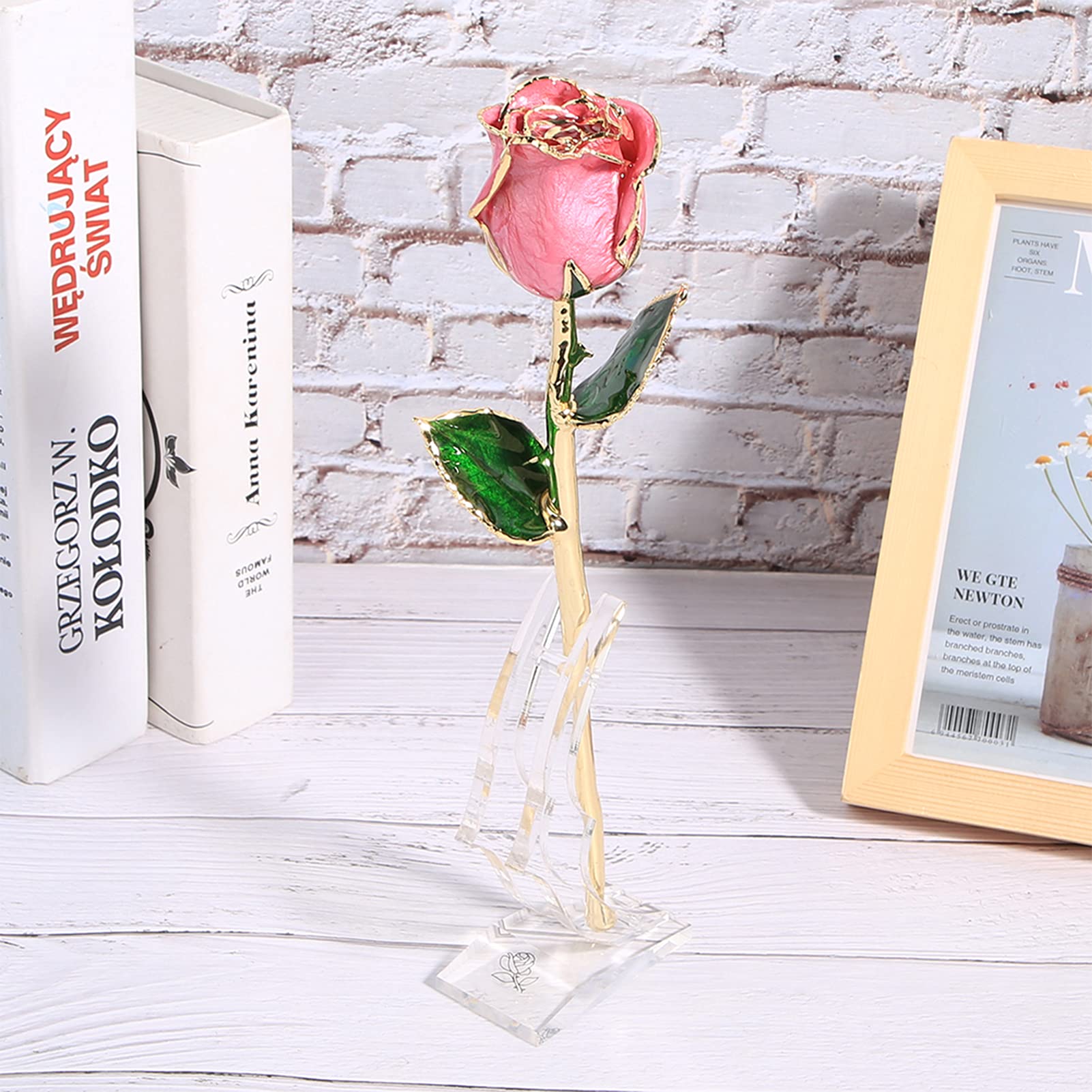 24K Gold Dipped Real Rose - Forever Preserved Rose Flower Gift for Wife, Mother, Girlfriend | Anniversary, Valentine's Day, Birthday Gift Idea | Luxury Romantic Present for Her