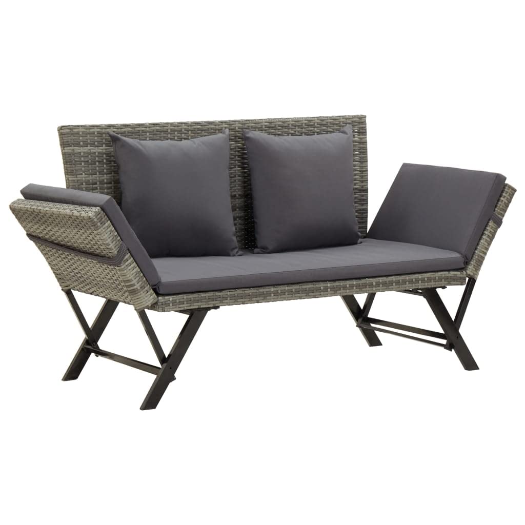 Outdoor Patio Bench with Cushions - 69.3