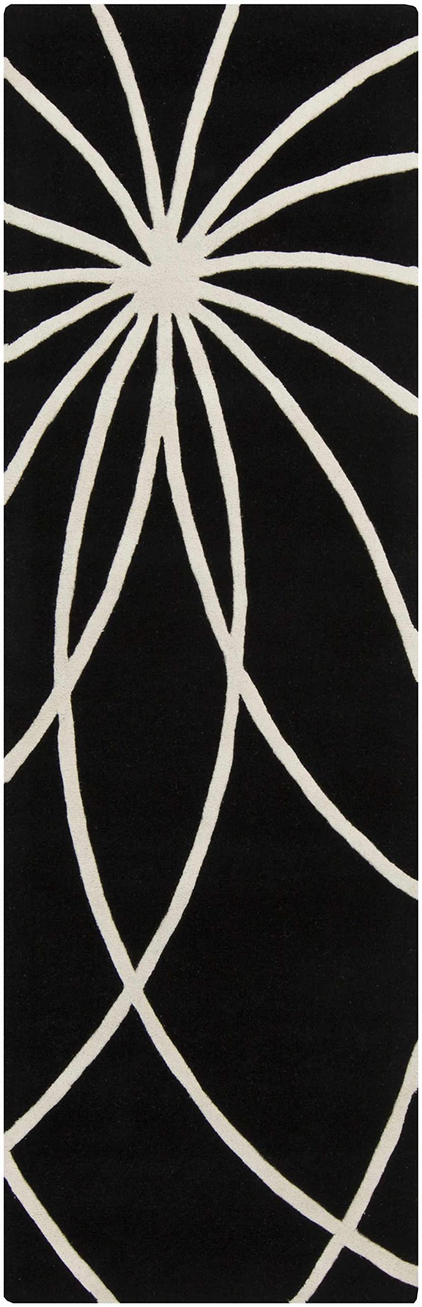 Hauteloom Harlem Wool Area Rug 6' x 9' - Soft Modern Black & Beige Living Room Rug - Non-Slip Bedroom Carpet for Cozy Home Decor | Perfect for Family Rooms, Dorm Spaces & Office Flooring
