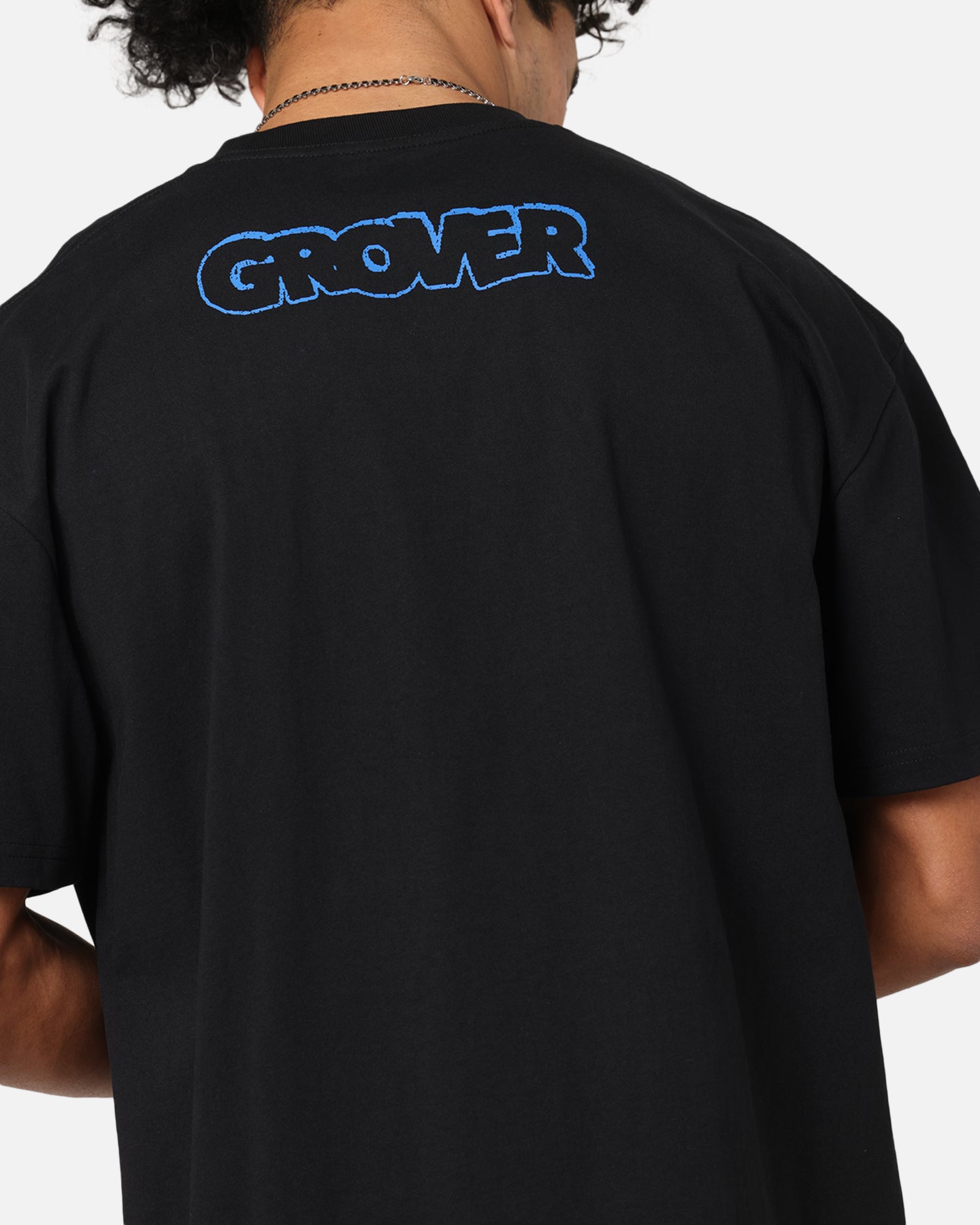 American Thrift X Sesame Street Grover Graphic Heavy Cotton T-Shirt - Black | Casual Wear, Street Fashion, Pop Culture Tee