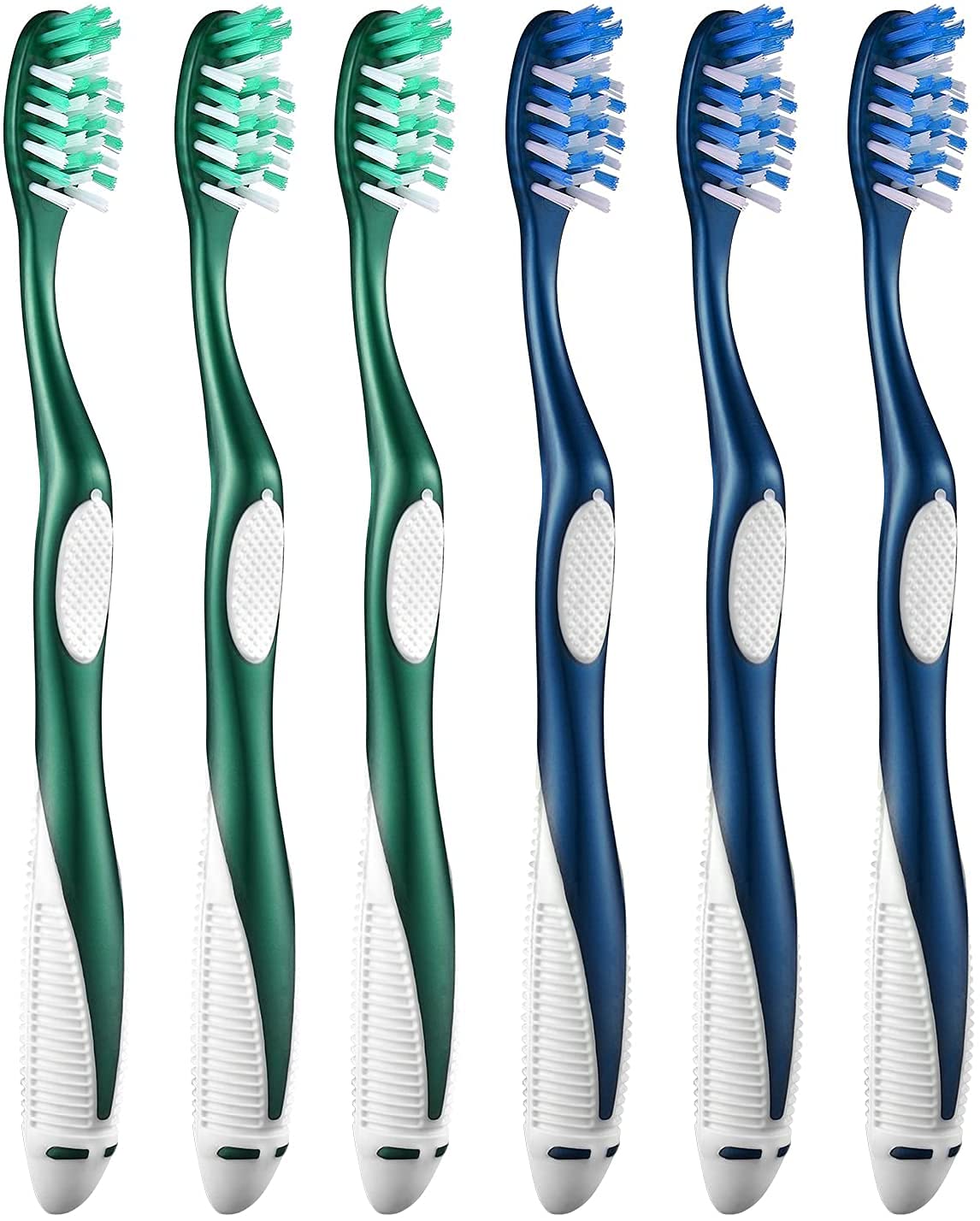 Fremouth Firm Toothbrush for Adults - Cross Hard Bristles, Pack of 6 | Gentle Deep Cleaning for Sensitive Teeth & Gums | Perfect for Travel, Home & Office Use