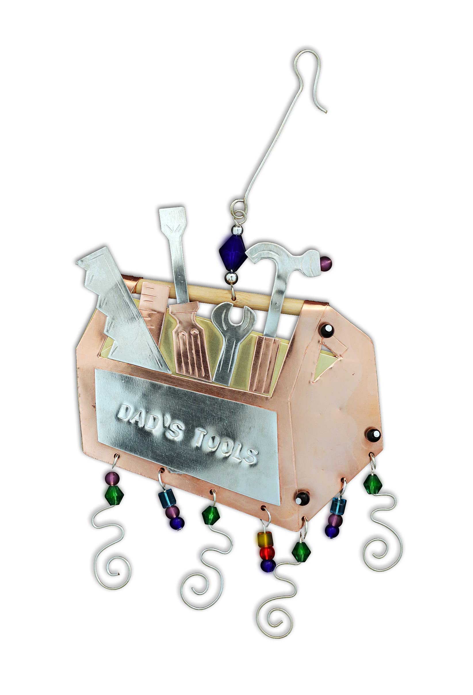 Handmade Dad's Tools Ornament - Unique Wooden Gift for Father's Day, Christmas & DIY Enthusiasts | Perfect for Home Decor, Workshop & Toolbox Decoration (05242-0021209)