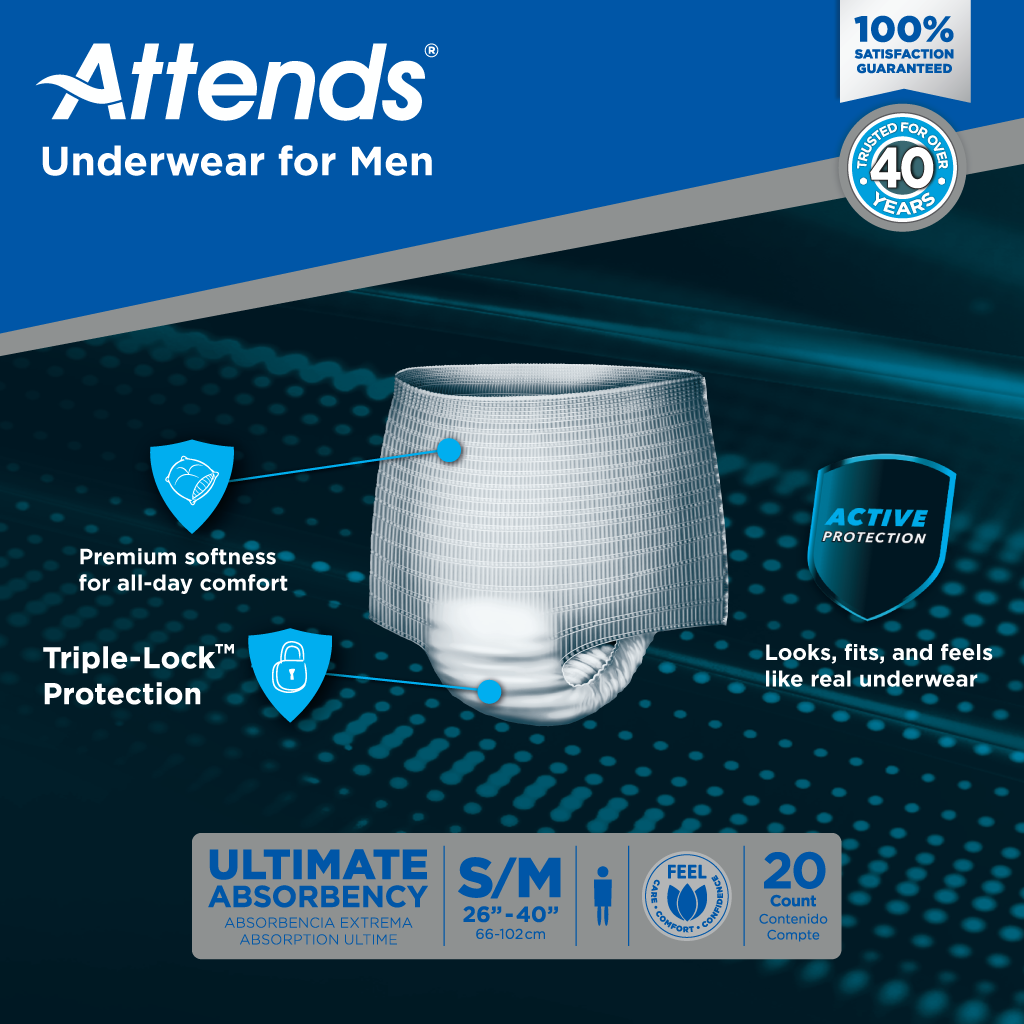 Attends Men's Underwear - Breathable Cotton Boxer Briefs for Comfort & Support - Perfect for Workout, Daily Wear & Travel