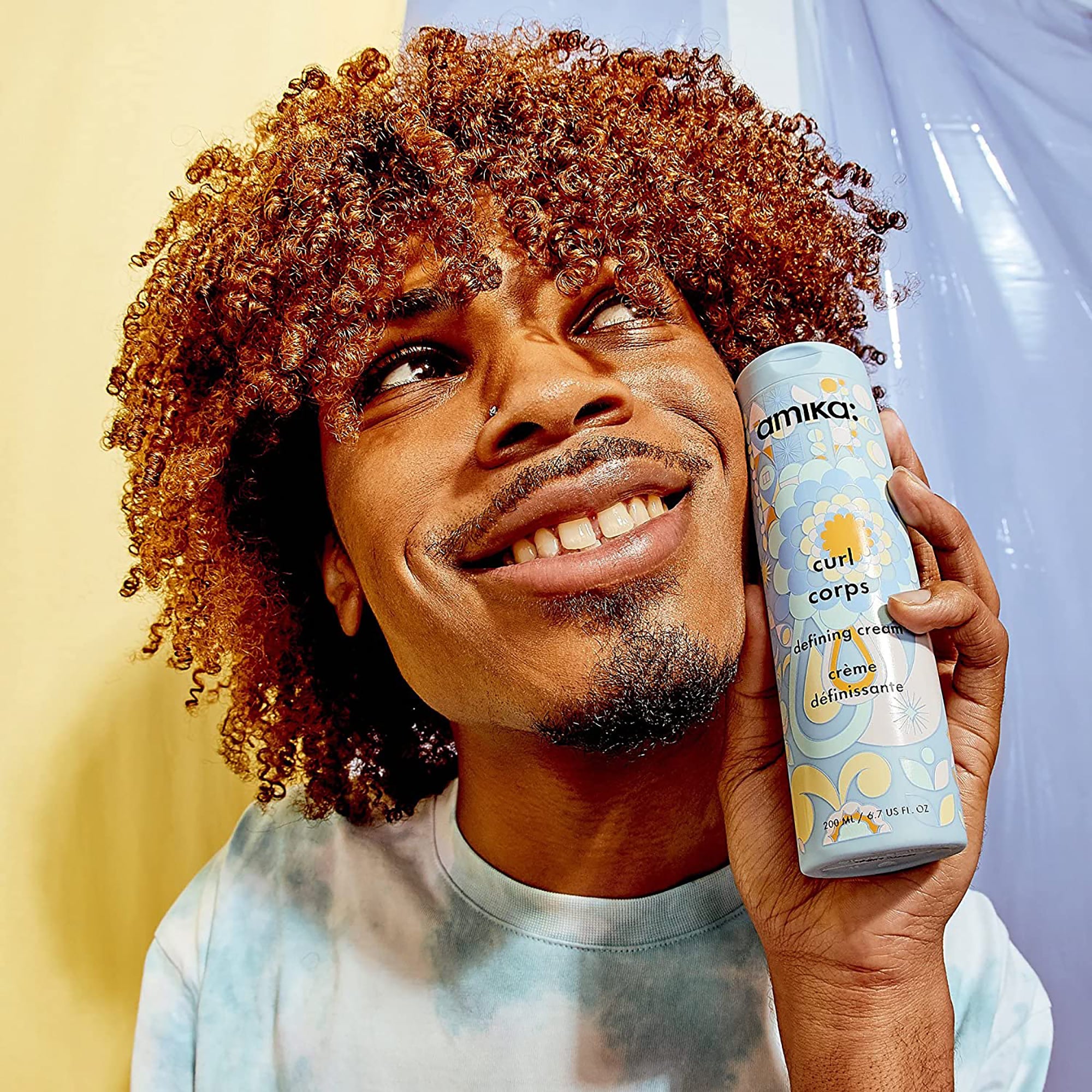 Amika Curl Corps Defining Cream for Curly Hair - 6.7 oz Hydrating Styling Cream with Natural Ingredients | Perfect for Daily Curl Definition & Frizz Control