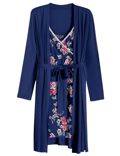 Navy Blue Floral Print