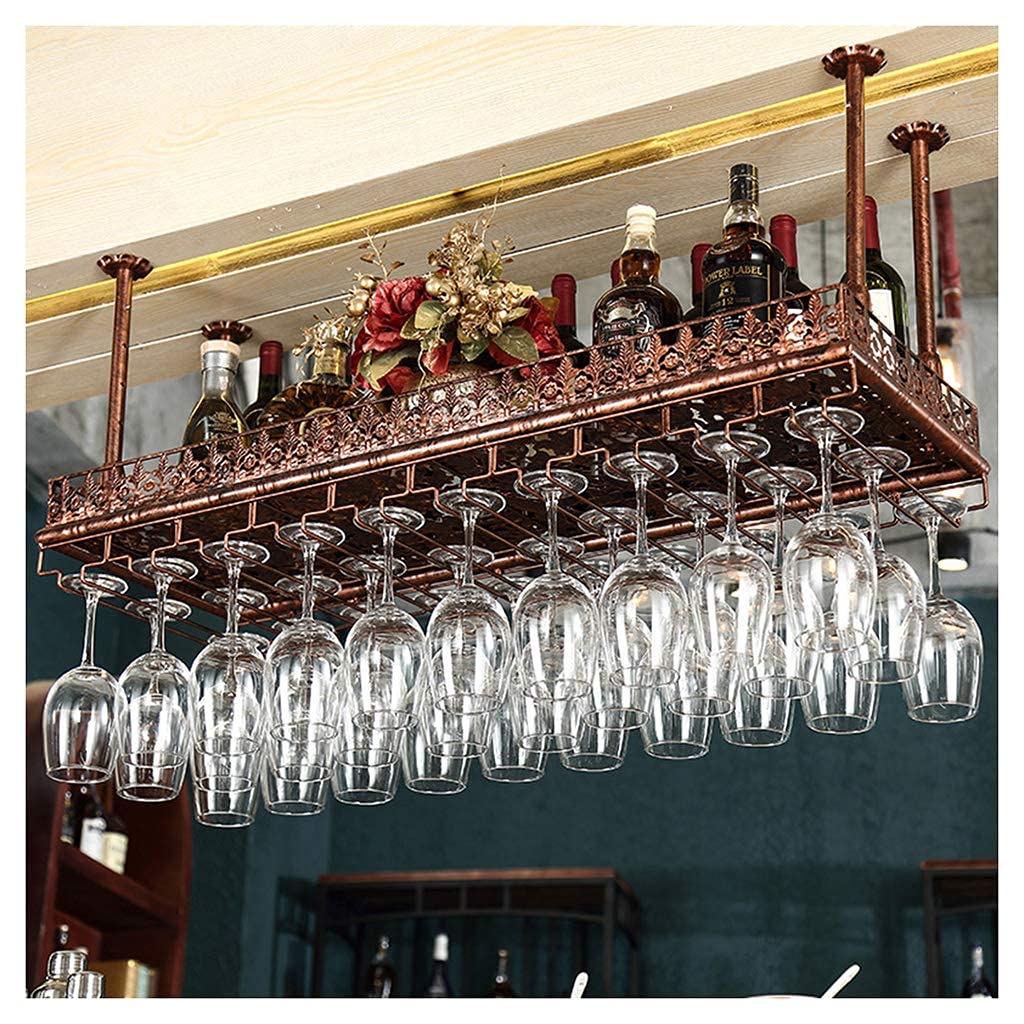 Industrial Metal Wall Mounted Wine Rack - 80Cm Retro Bar Decor for Wine Bottles & Stemware Storage | Perfect for Home, Kitchen, Restaurant & Wine Cellar Organization
