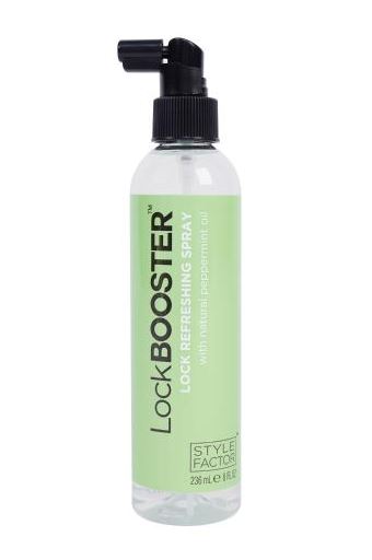 LOCK BOOSTER LOCK REFRESHING SPRAY with Natural Peppermint Oil - 8 fl oz Hair Care for Dry, Damaged & Frizzy Locks - Perfect for Daily Use, Travel & Salon Styling