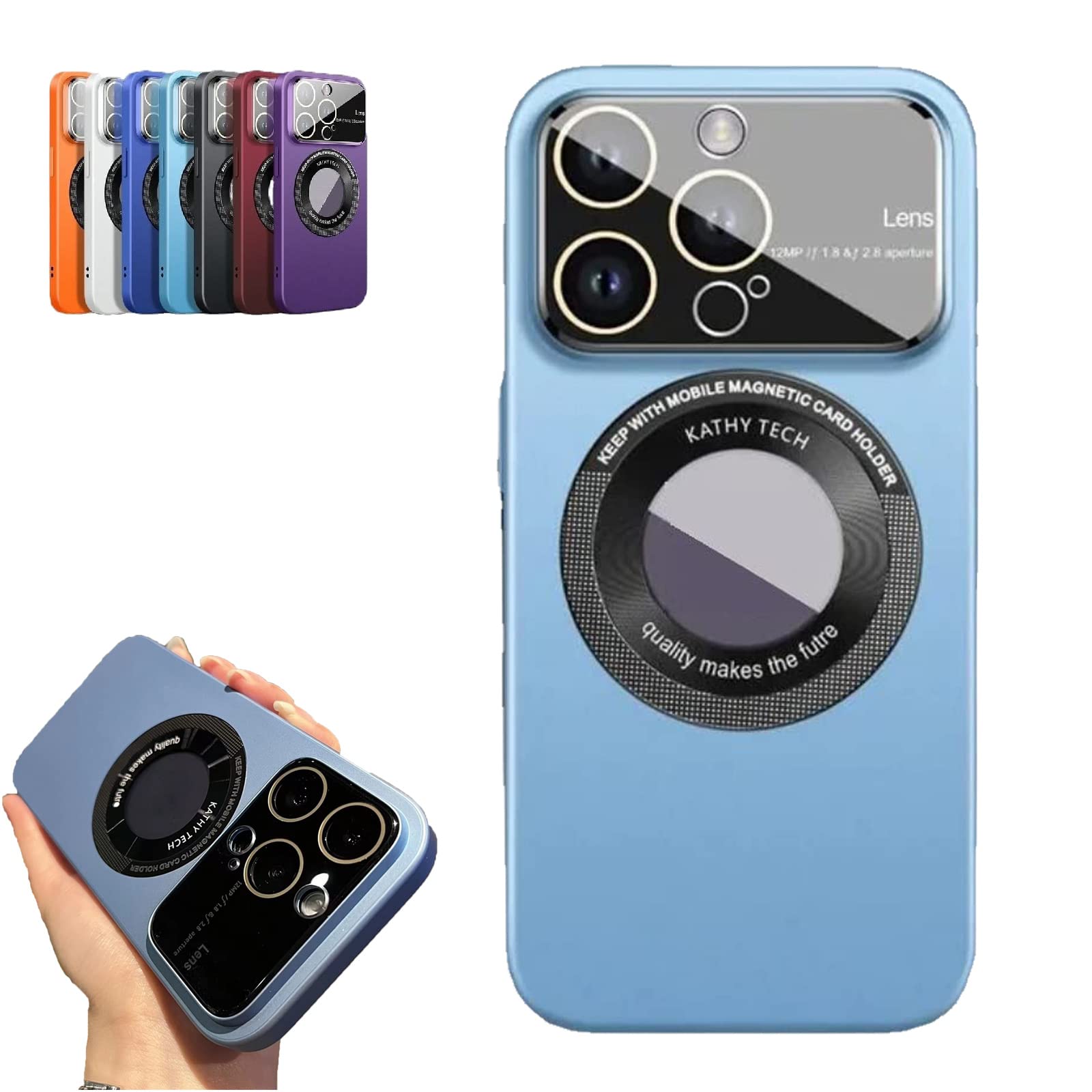 Oliwex Frosted Magnetic Case for iPhone 12/12 Pro - Anti-Slip Matte Finish, Strong MagSafe Compatibility (Far Peak Blue) | Perfect for Work, Travel & Everyday Protection
