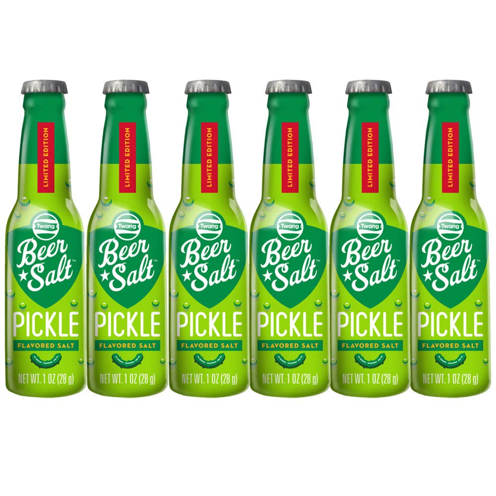 Twang Pickle Beer Salts - 6 Pack (1oz Each) | Pickle Flavored Seasoning for Beer, Cocktails & Bloody Marys | Perfect for Parties, BBQs & Game Nights
