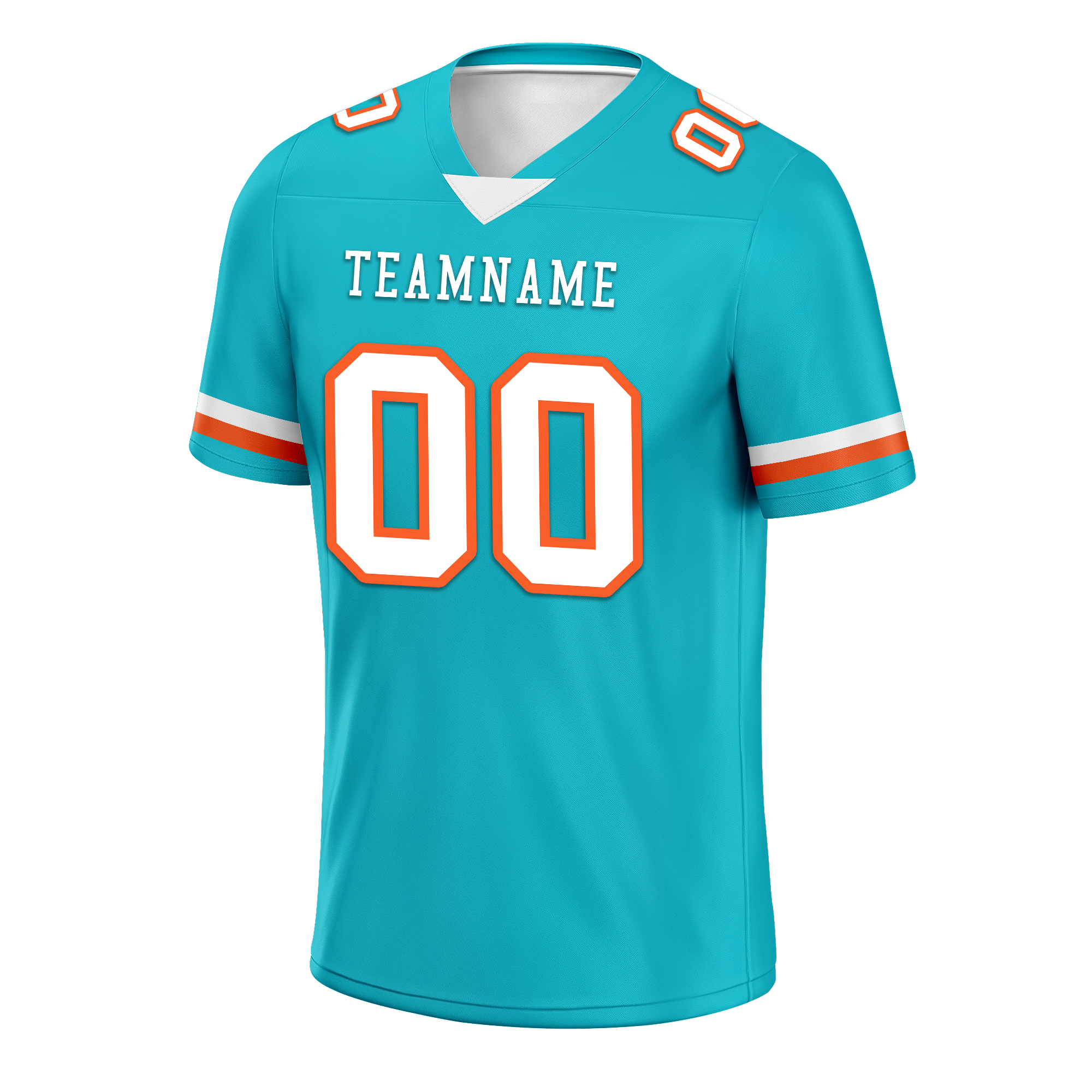 Custom Cyan Classic Style Personalized Authentic Football Jersey FBJ02 - High-Quality Breathable Sports Apparel for Games, Training & Fan Support