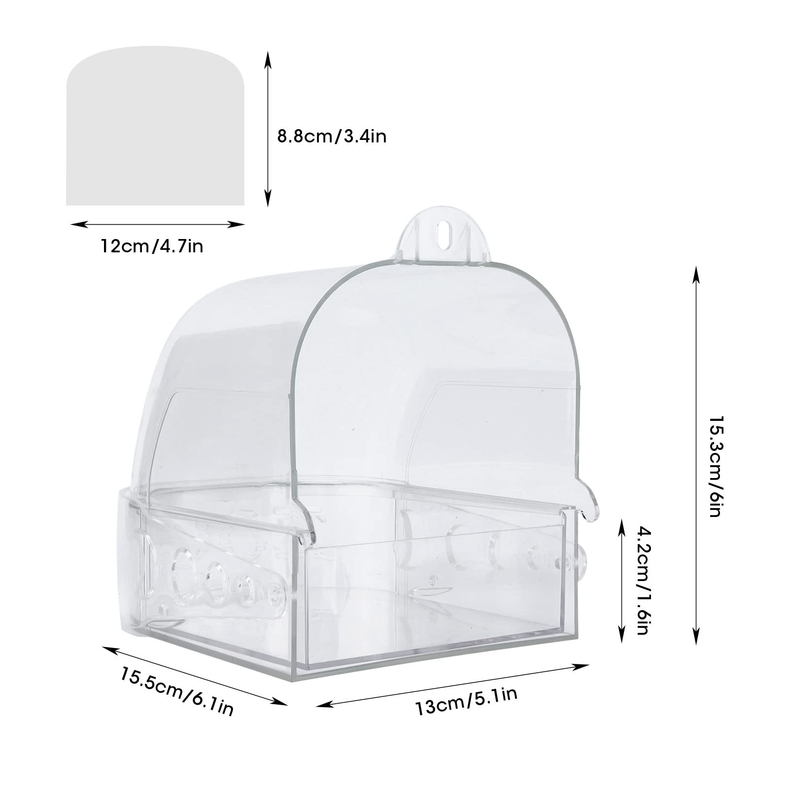 Safe Bird Bath Box for Small Parrots & Canaries - Portable Shower Cage for Healthy Feather Cleaning | Perfect for Home, Aviary & Travel Use