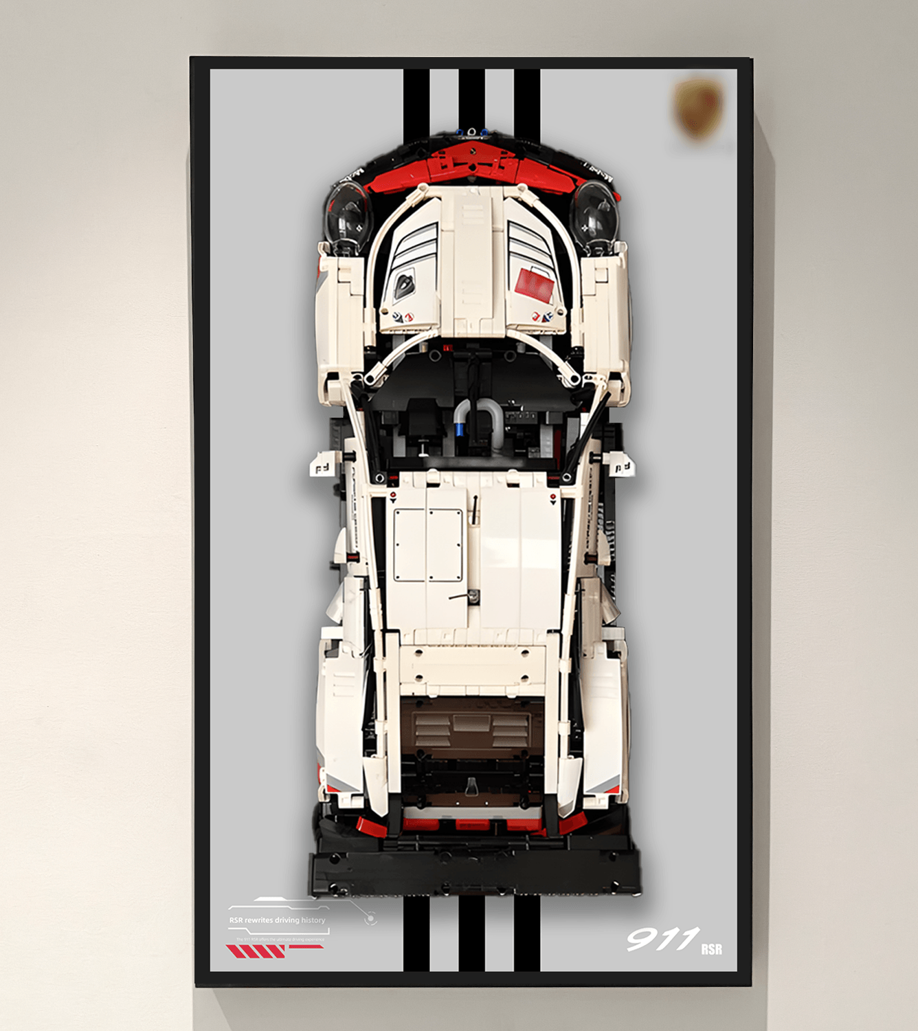 LEGO Technic Super Car Wall Display Frame - Showcase Your Model Car Collection | Perfect for Home, Office & LEGO Enthusiast Decor