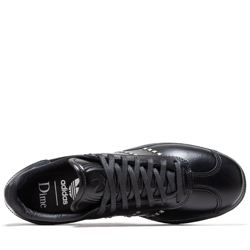 Dime x Adidas Gazelle ADV Sneakers - Core Black/Silver Metallic - Men's Streetwear Shoes for Casual Wear & Skateboarding