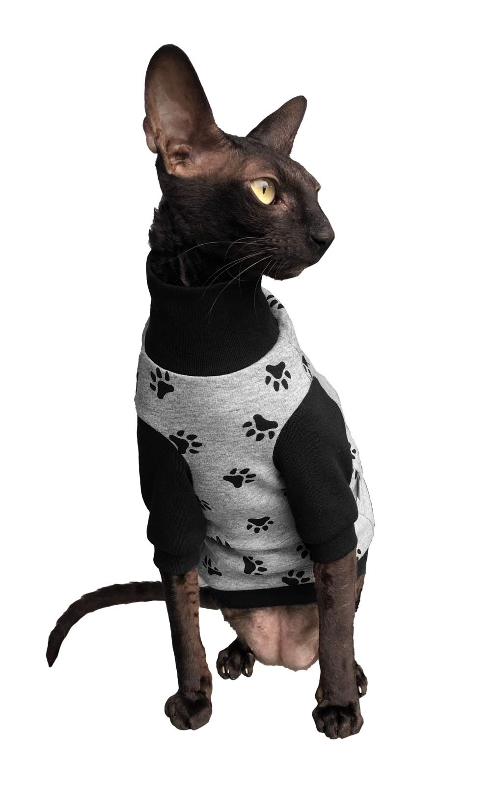 HappyPaws Winter Sweater for Sphynx Cats - Soft & Warm Hairless Cat Clothes Size L - Cozy Outfit for Indoor & Outdoor Winter Adventures