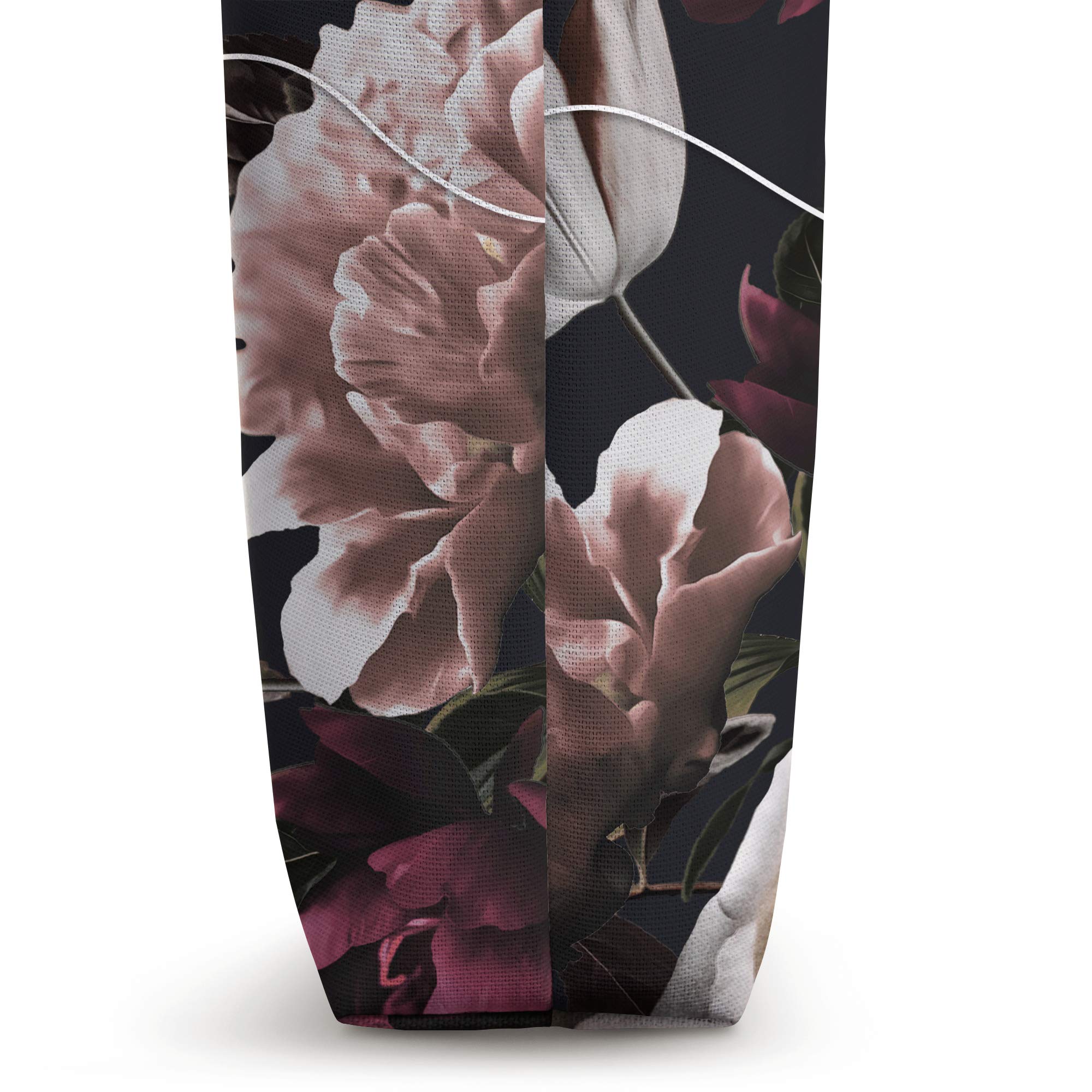 Luana - Elegant Floral Rose & Peony Personalized Name Tote Bag for Women | Customized Gift for Mom, Daughter, Birthday, Wedding | Perfect for Shopping, Beach & Work Commute