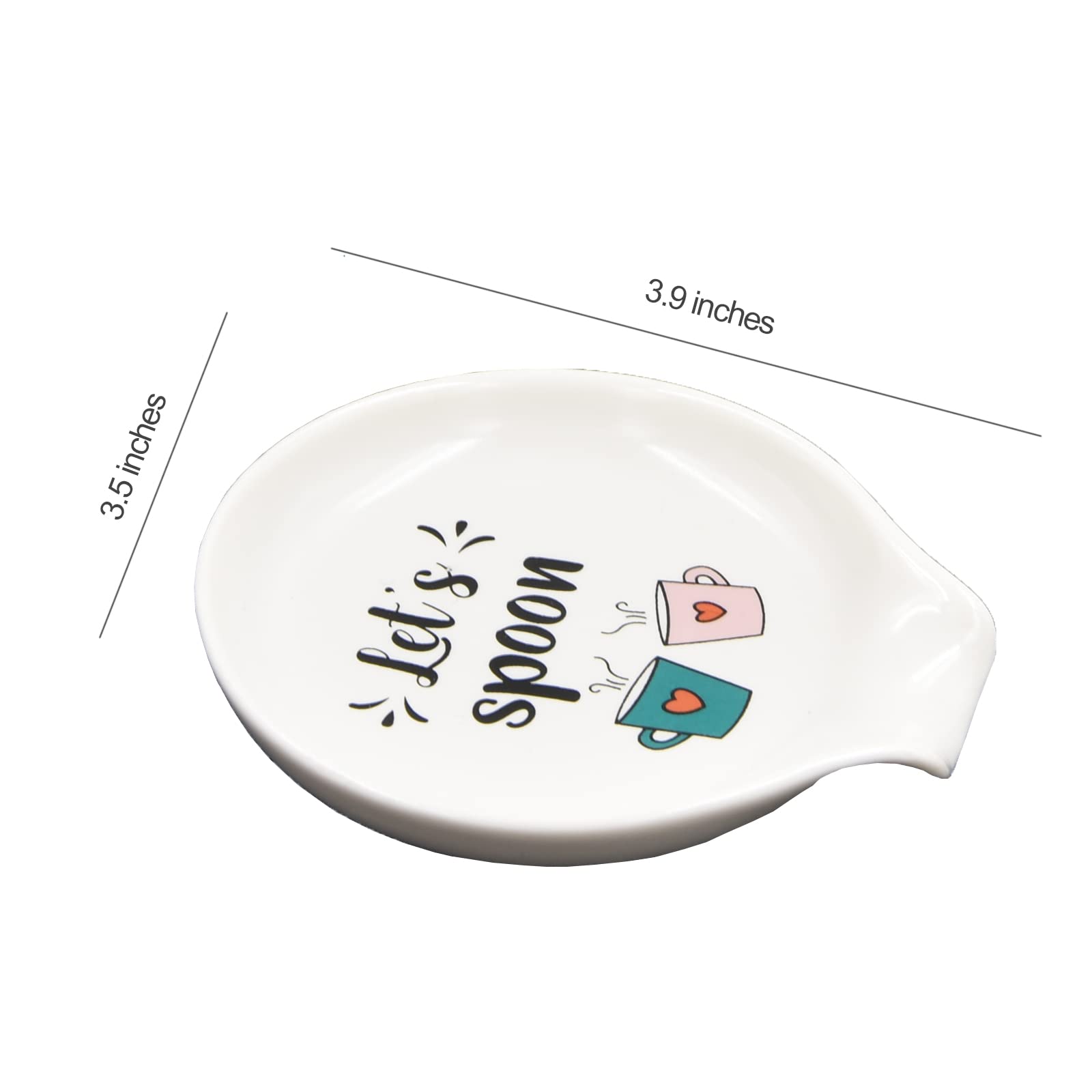 Ceramic Spoon Rest - Small Spoon Holder for Coffee & Tea Station, Bar Accessories, Kitchen Decor - Perfect for Coffee Shops, Home Kitchens & Dining Tables
