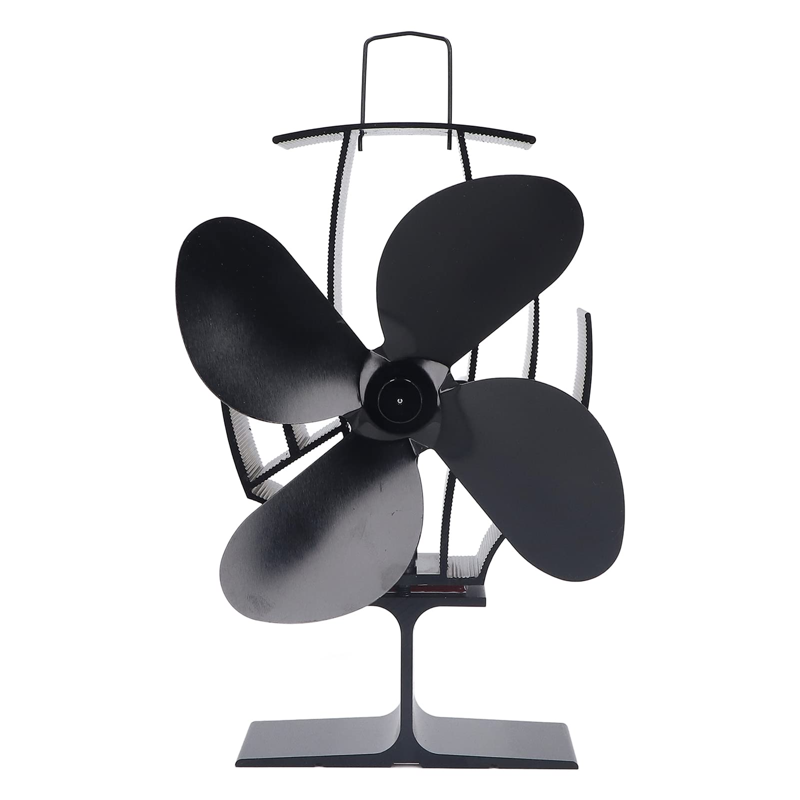 Dioche 4-Blade Heat Powered Stove Fan - 1500RPM Strong Airflow, Low Noise, High Temperature Resistant - Perfect for Wood Stoves, Log Burners & Fireplaces - Ideal for Home Heating and Energy Efficiency