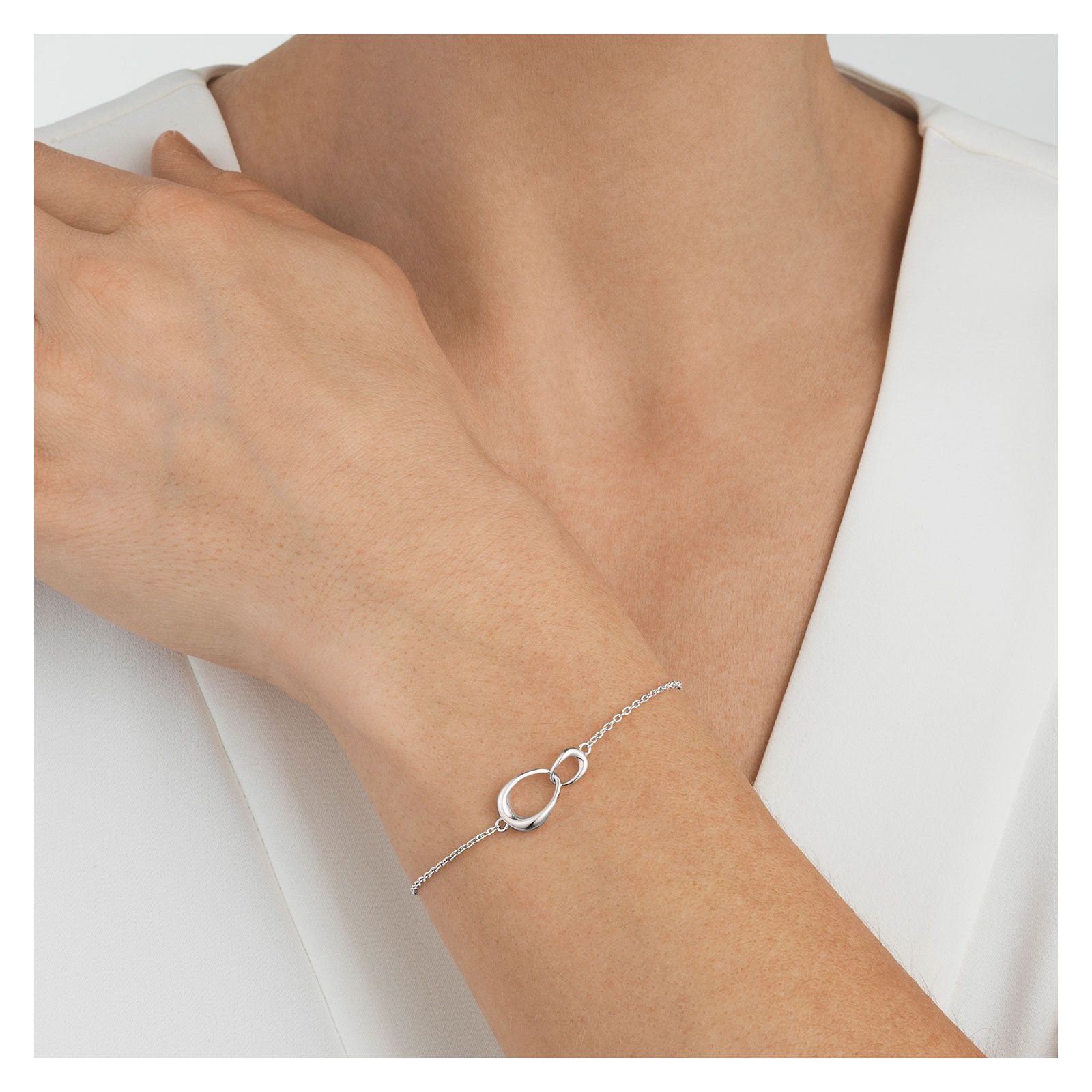 Georg Jensen OFFSPRING Sterling Silver Bracelet for Women - Elegant Minimalist Jewelry Gift for Birthday, Anniversary & Special Occasions