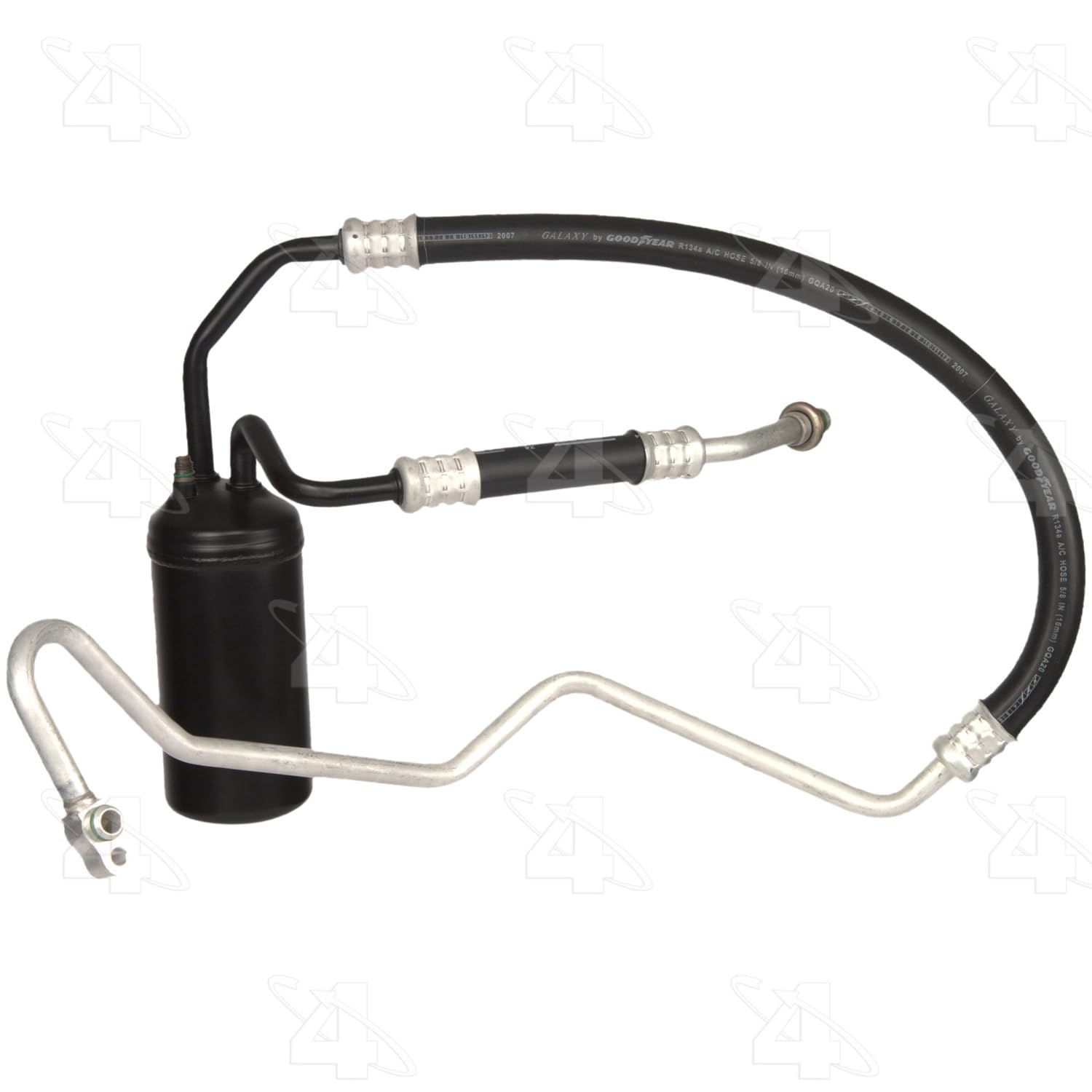 Four Seasons 55558 AC Accumulator with Hose - Replacement for Car AC System, Perfect for Automotive Air Conditioning Repair & Maintenance
