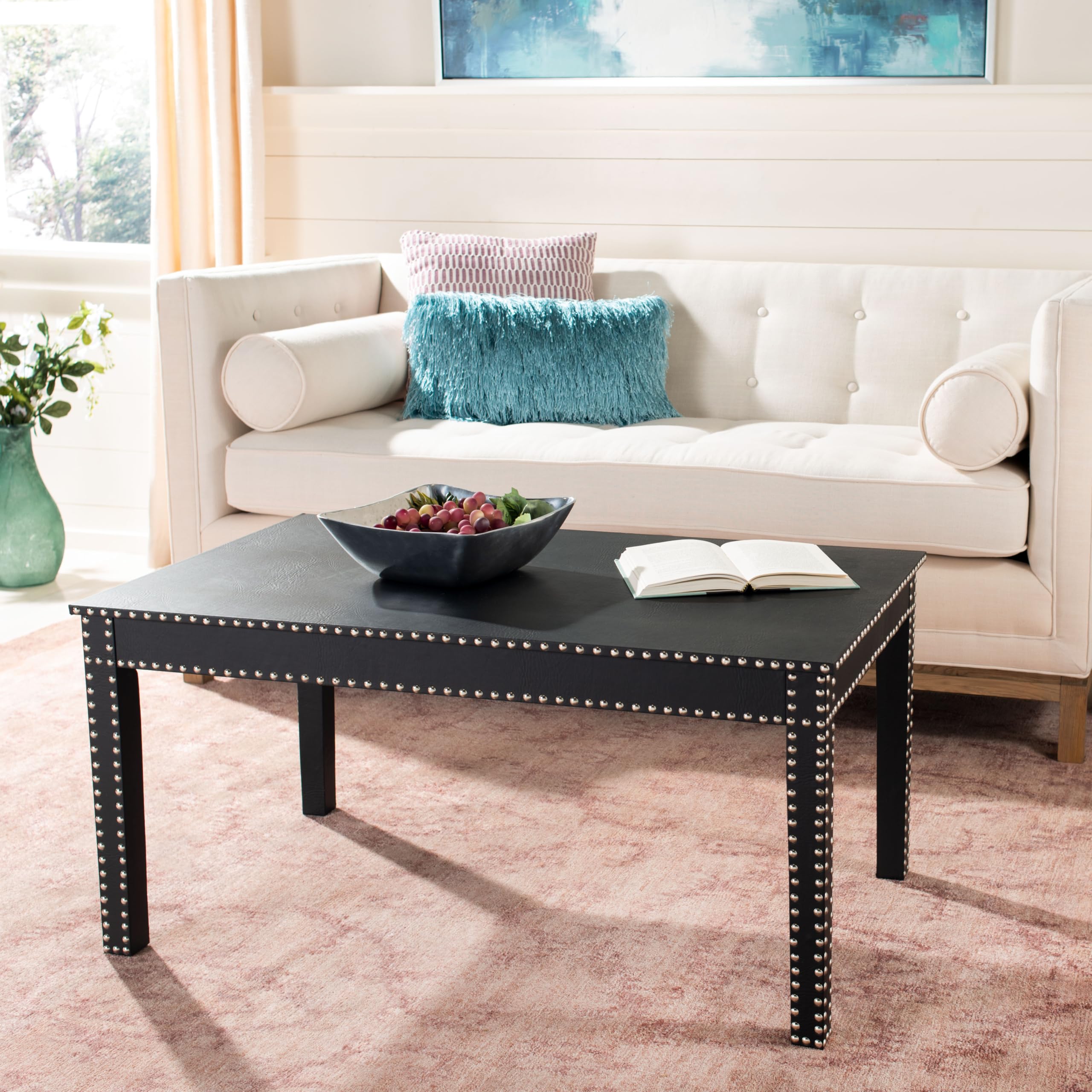 SAFAVIEH Home Collection Crispus Black Coffee Table - Modern Living Room Furniture for Small Spaces, Stylish & Durable