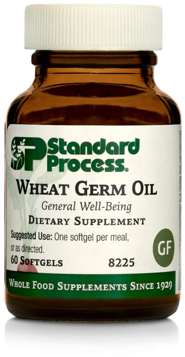 Standard Process Wheat Germ Oil Softgels - 60 Count | Whole Food Supplement for Exercise, Antioxidant & Immune Support | Boost Energy & Recovery for Athletes & Active Lifestyles