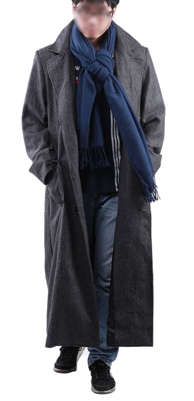Sherlock Wool Trench Coat with Detachable Scarf - Custom Made Long Jacket for Men & Women | Perfect for Fall Winter Fashion, Office Wear & Formal Occasions