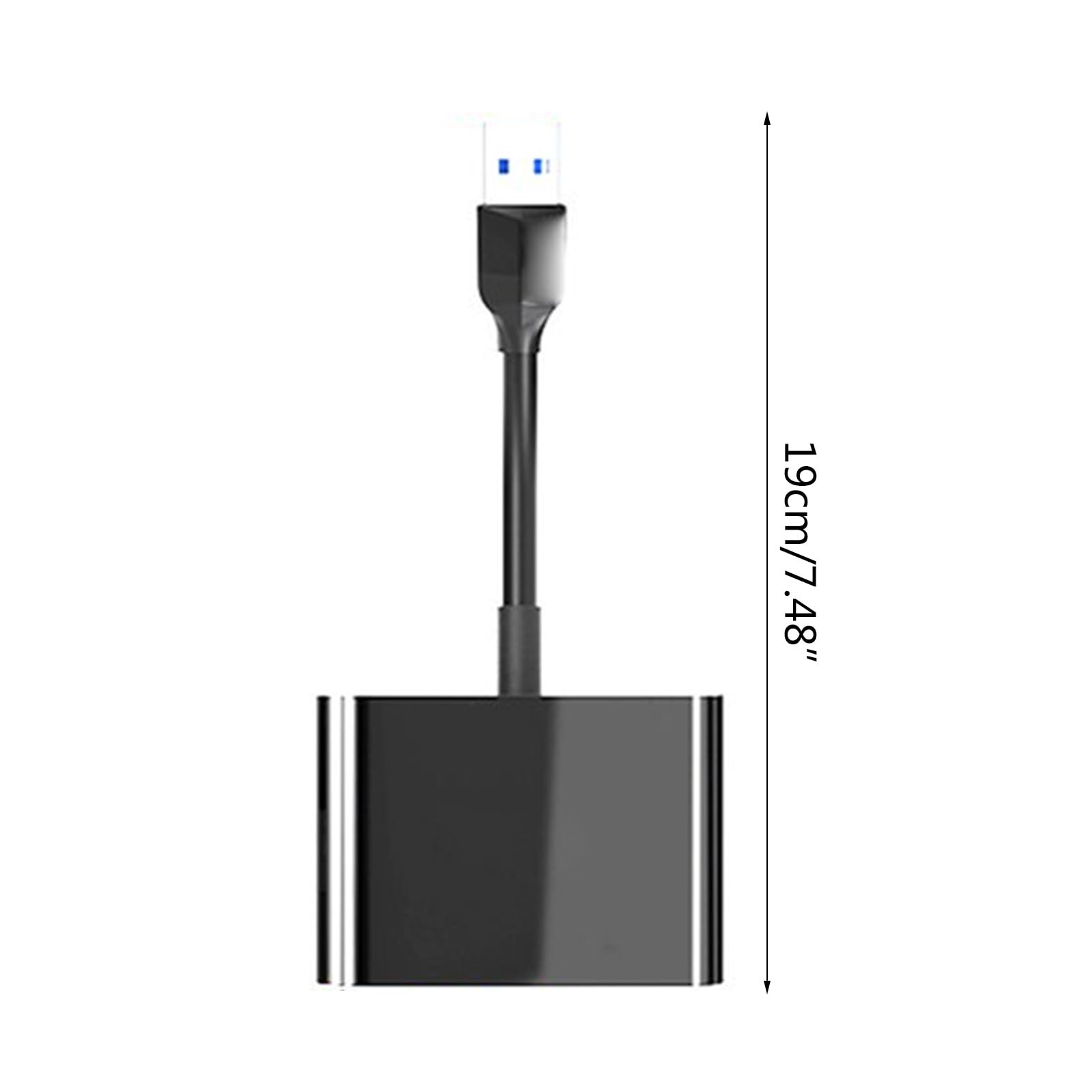 WELLDOER 5Gbps USB 3.0 to PD Converter 3-in-1 Dock Station Hub for Cellphone & Laptop, Compatible with Windows 7/8/8.1/10, Ideal for Home Office & Travel